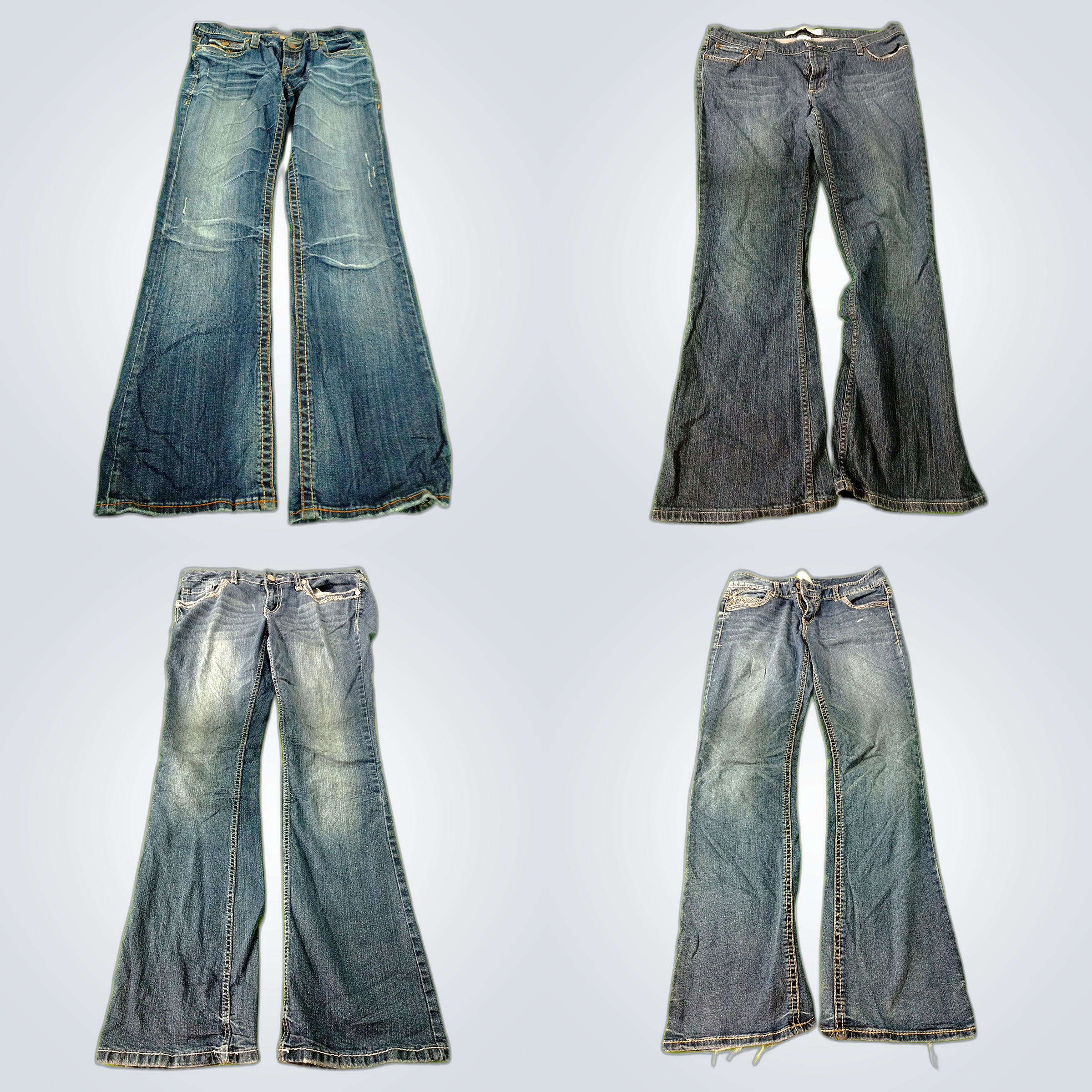 Ensemble de jeans évasés Y2K