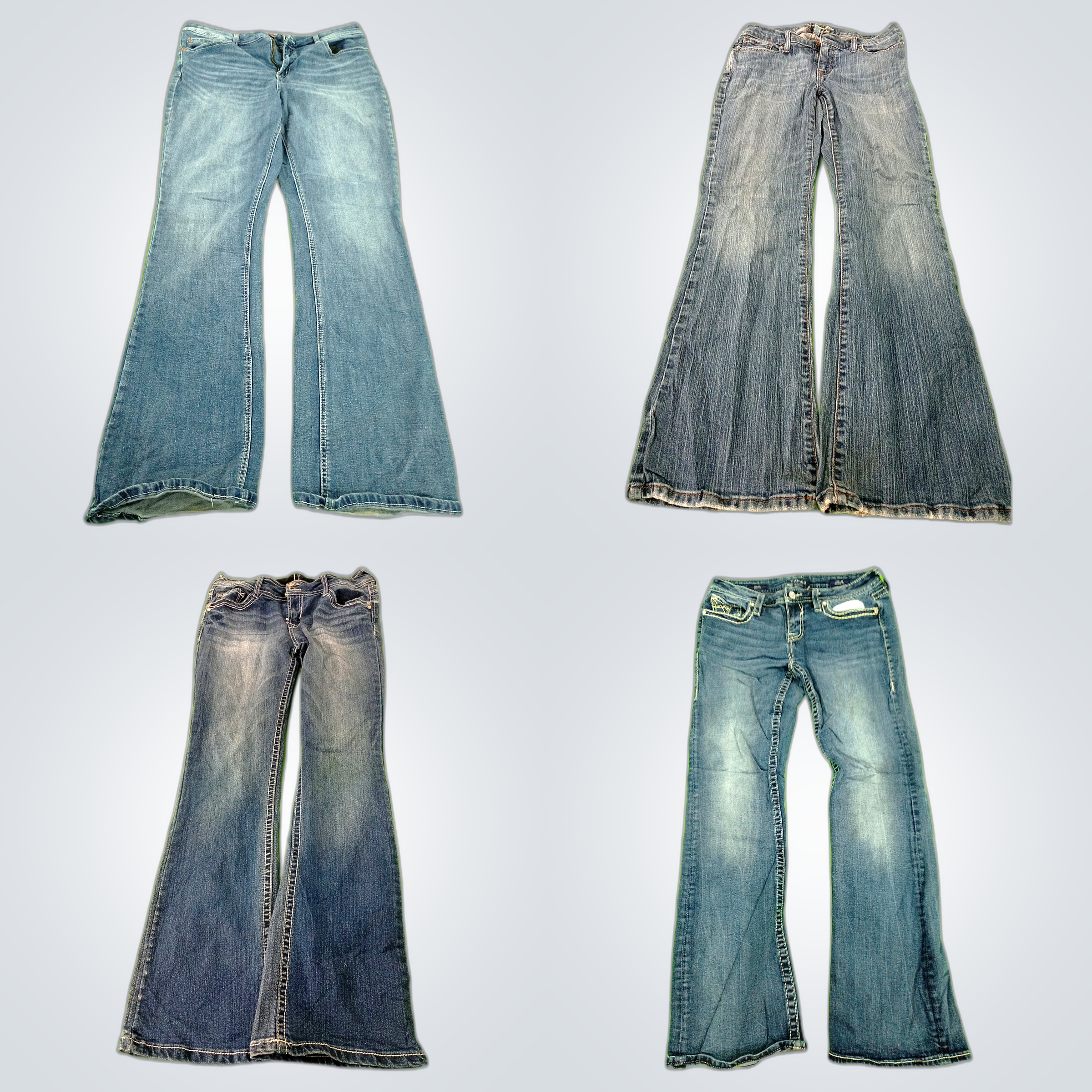 Paquete de jeans bootcut Y2K