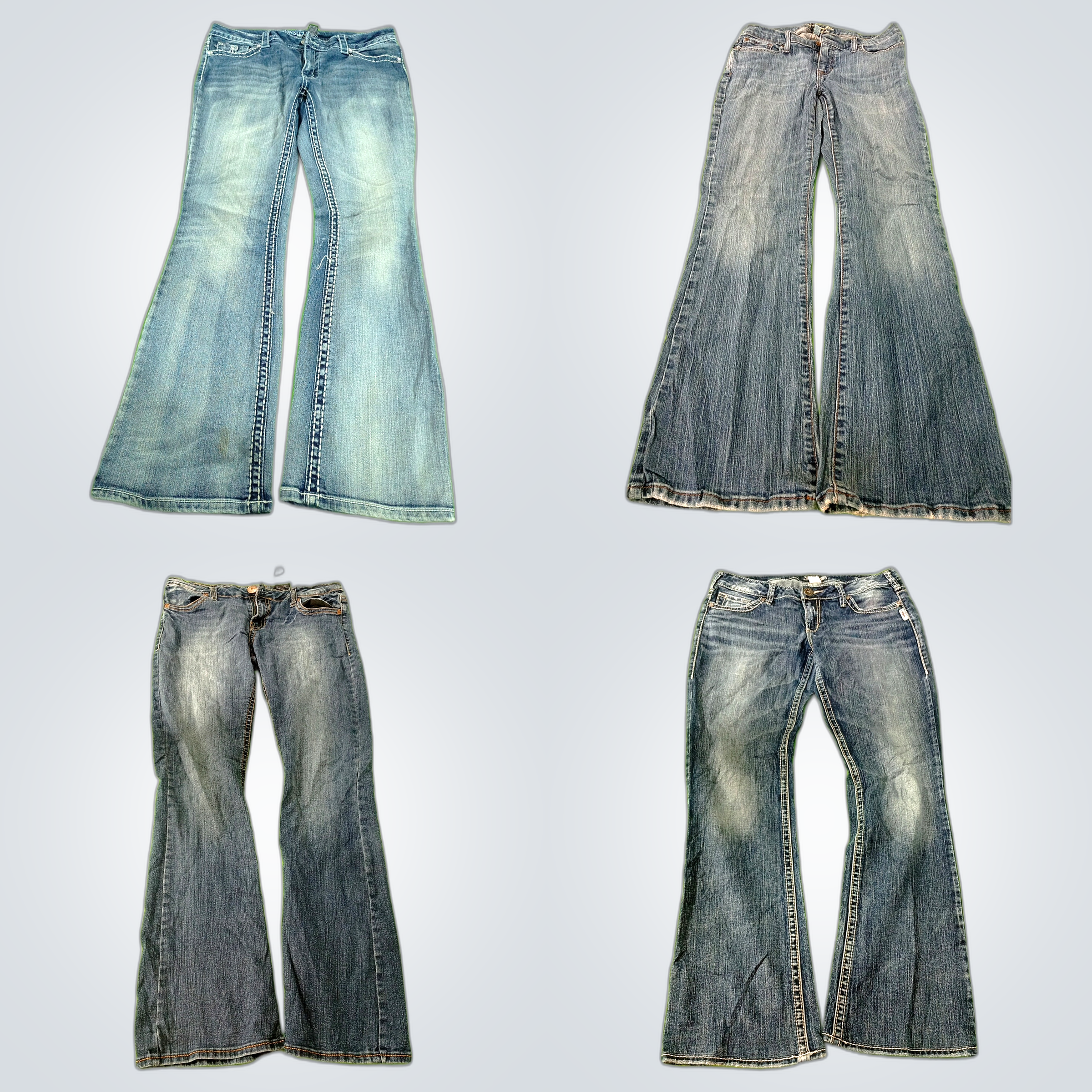 Ensemble de jeans évasés Y2K