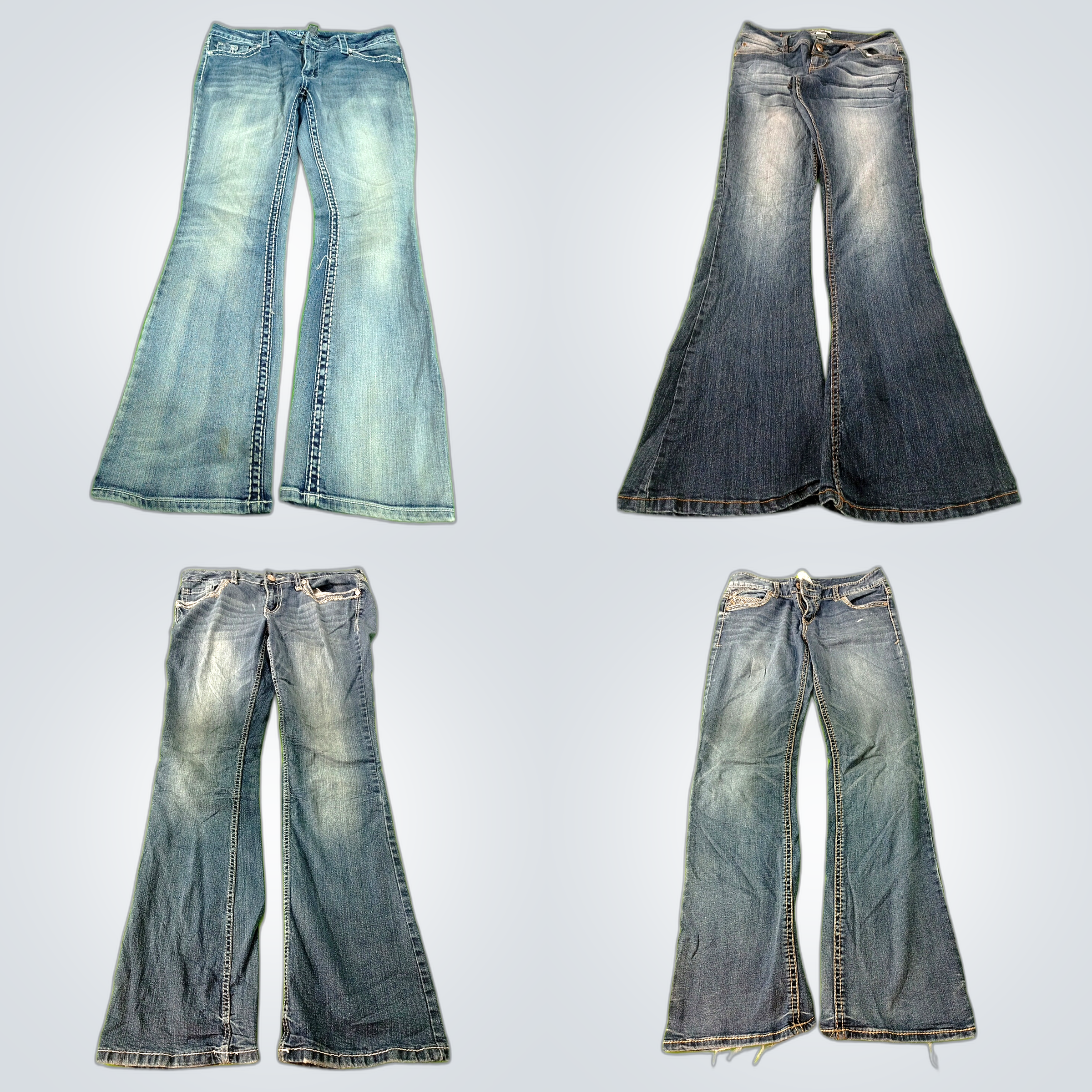 Pacchetto di jeans svasati Y2K