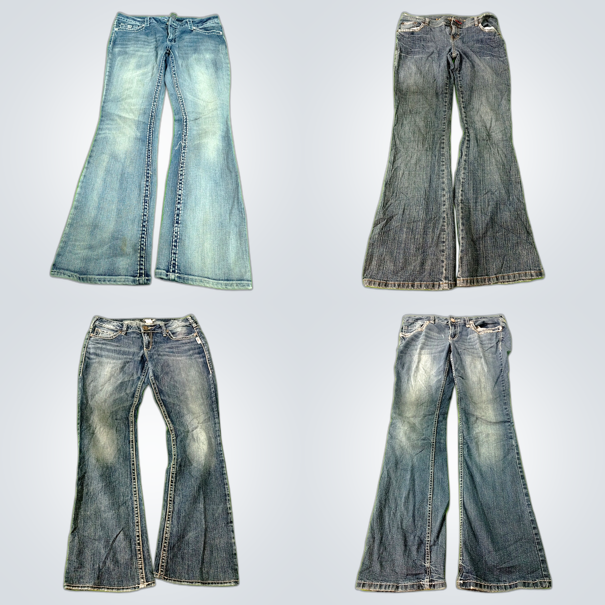 Paquete de jeans acampanados Y2K