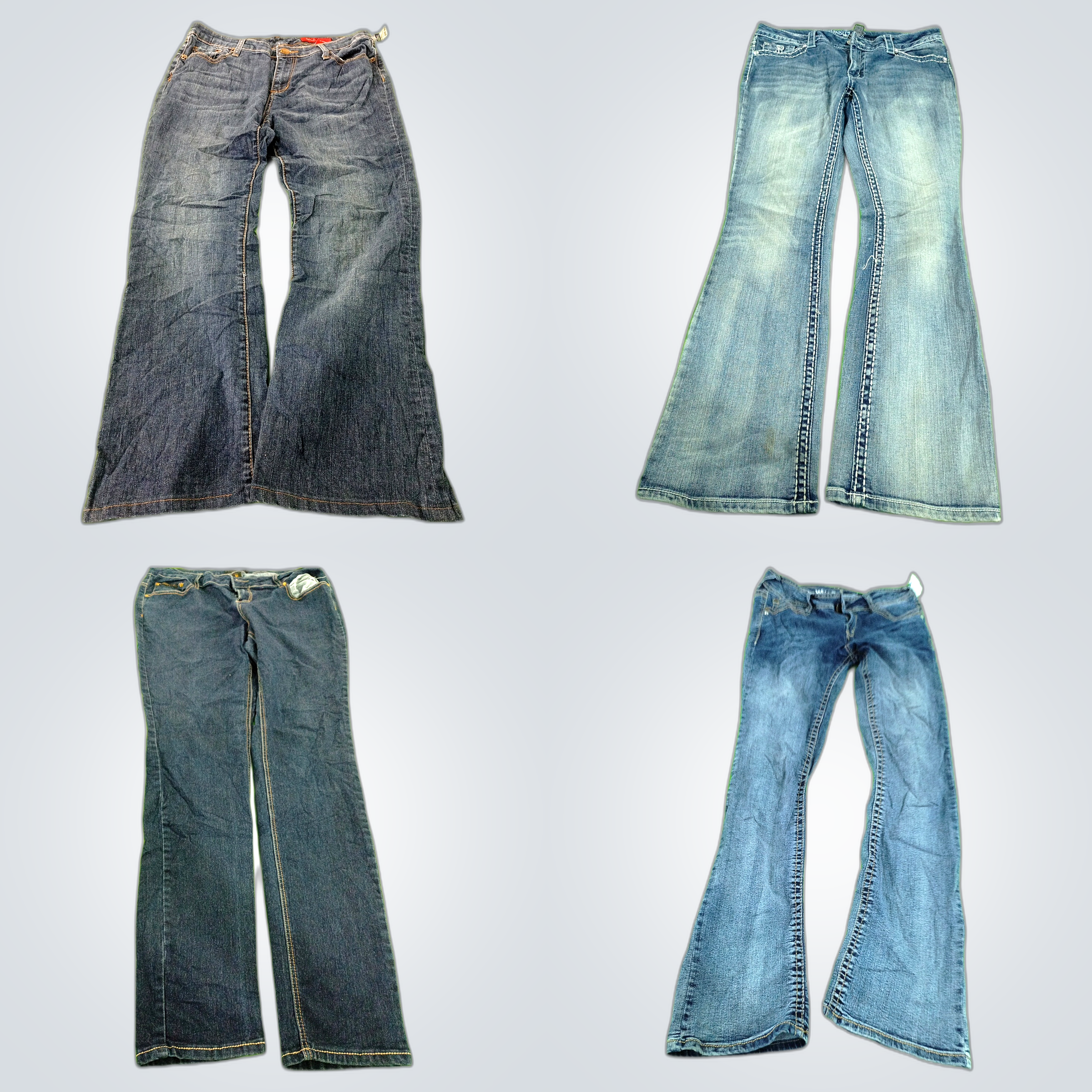 Paquete de pantalones de campana Y2K