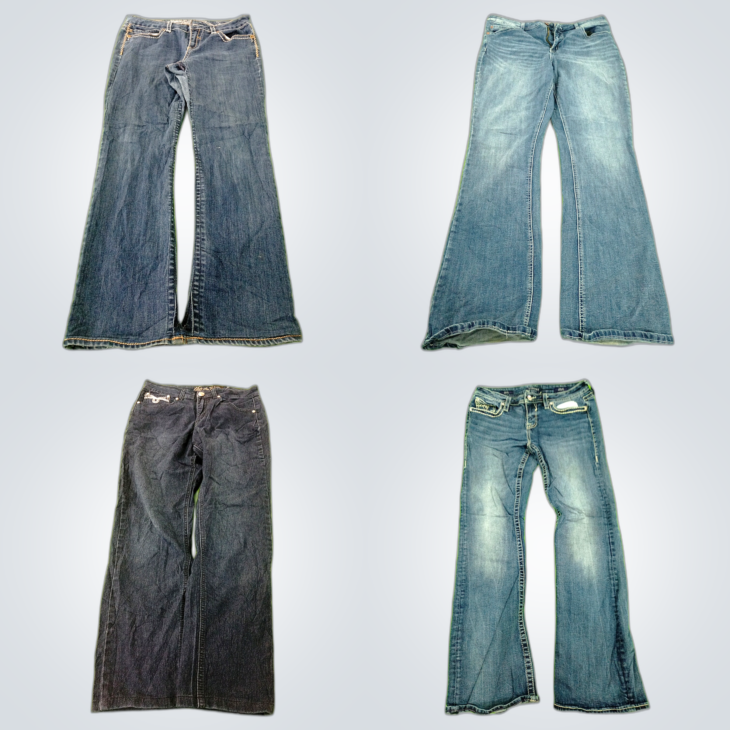 Conjunto de jeans de corte bootcut Y2K