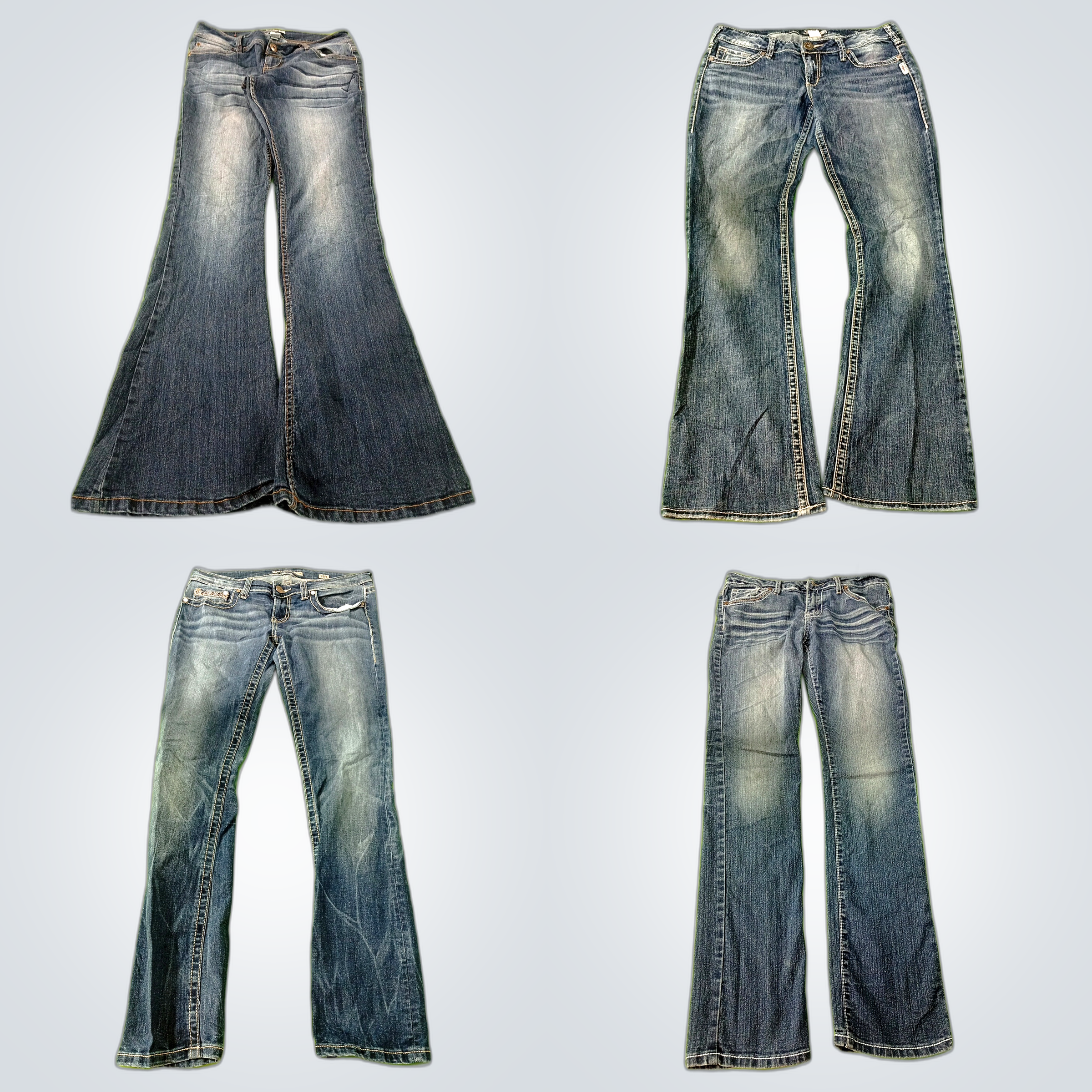 Ensemble de jeans évasés Y2K