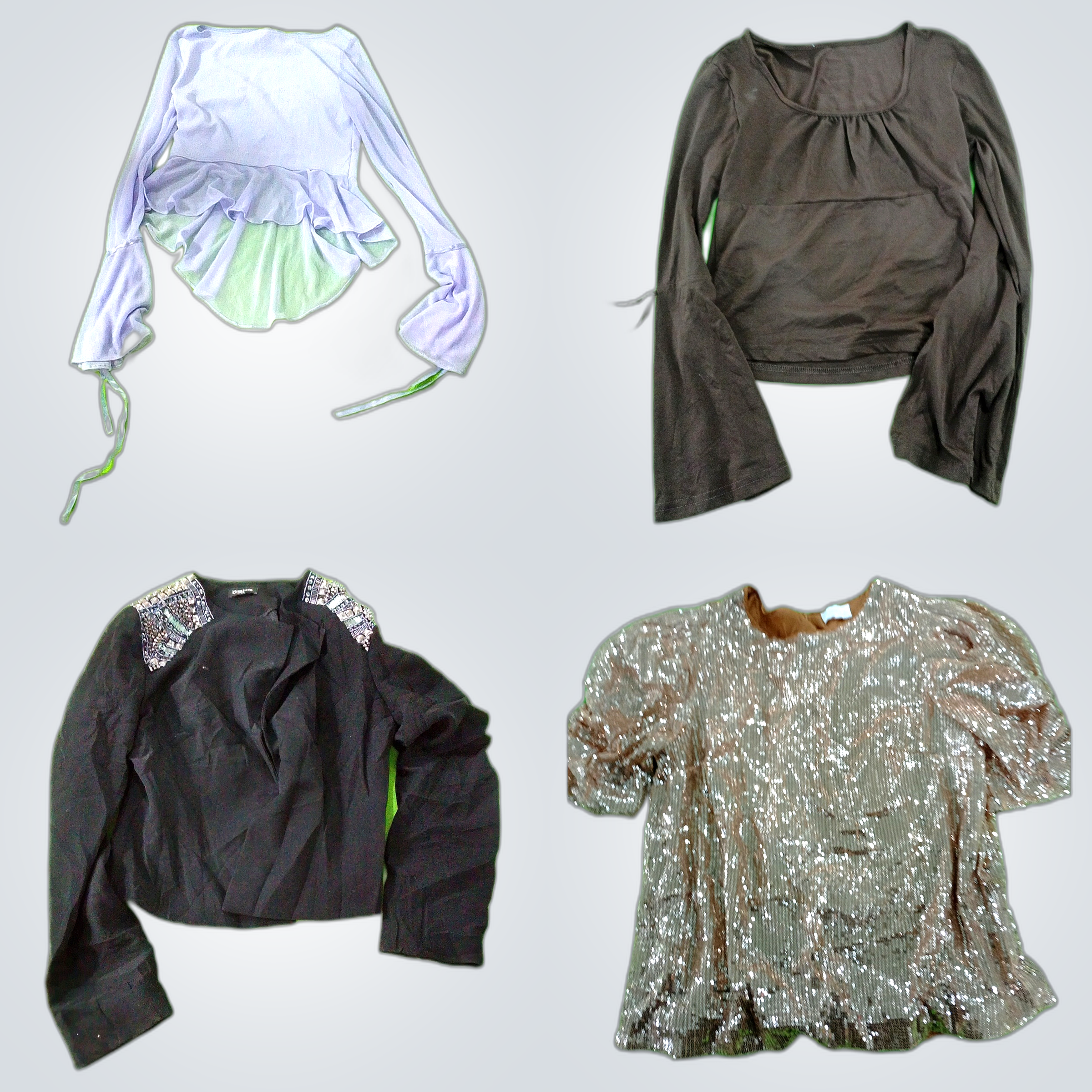 Designer Blouse Bundle: bebe, Zara, Adriana Papell..