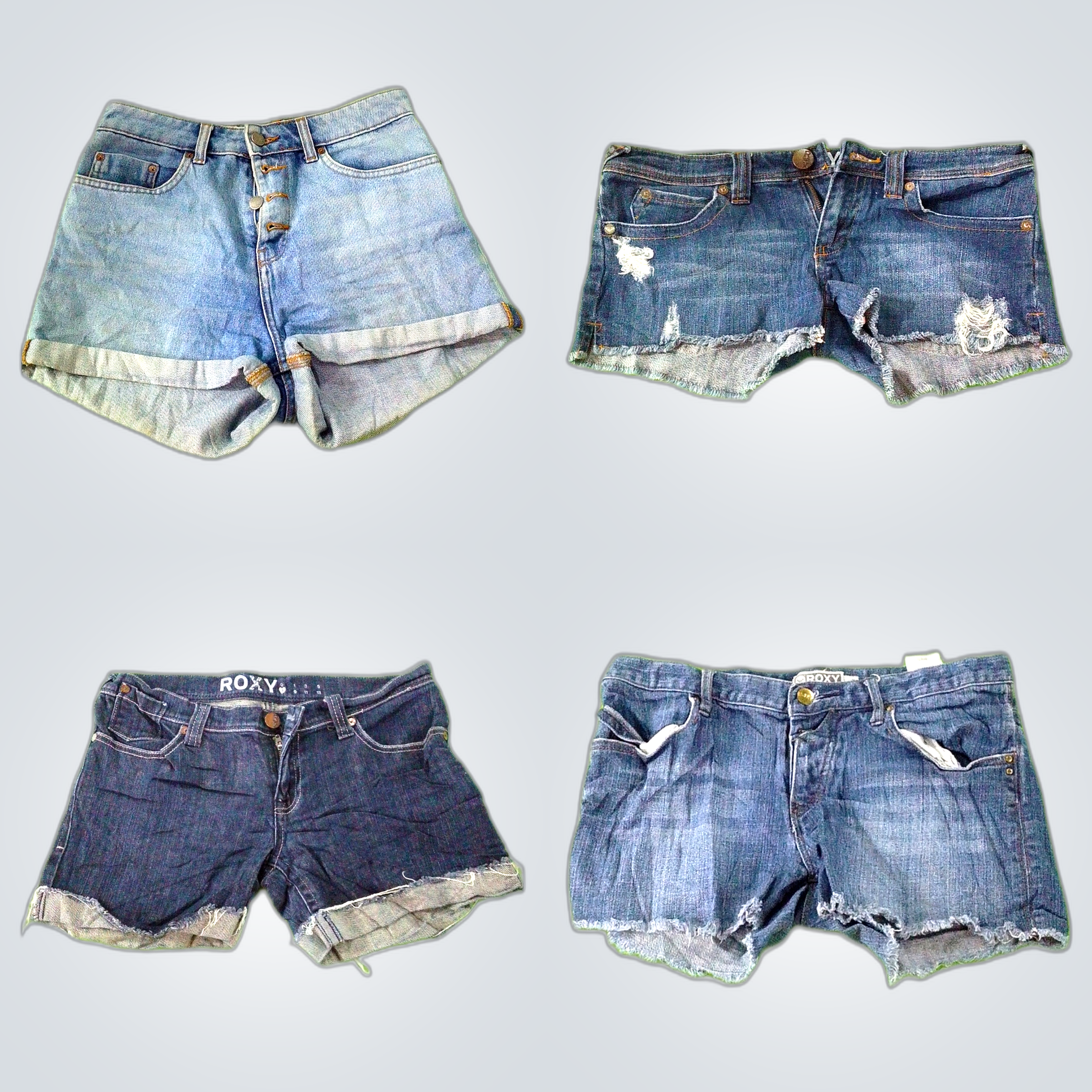 Pacchetto di 5 pantaloni corti in denim Roxy & Lev..