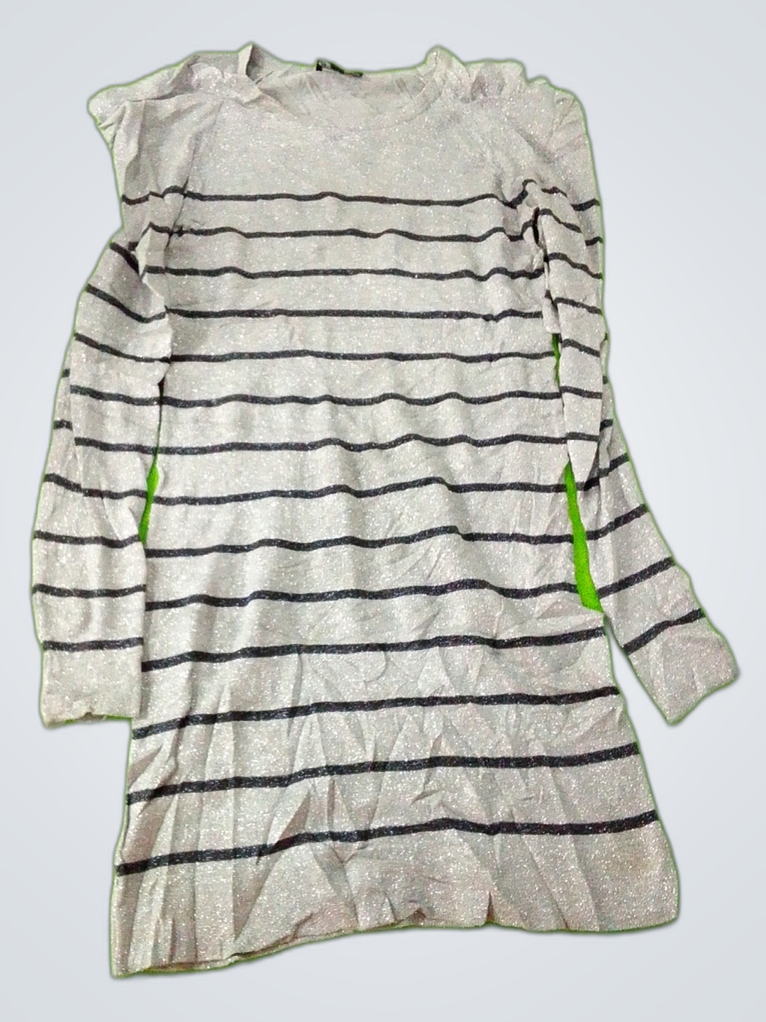 bebe Striped Long-Sleeve Knit Sweater