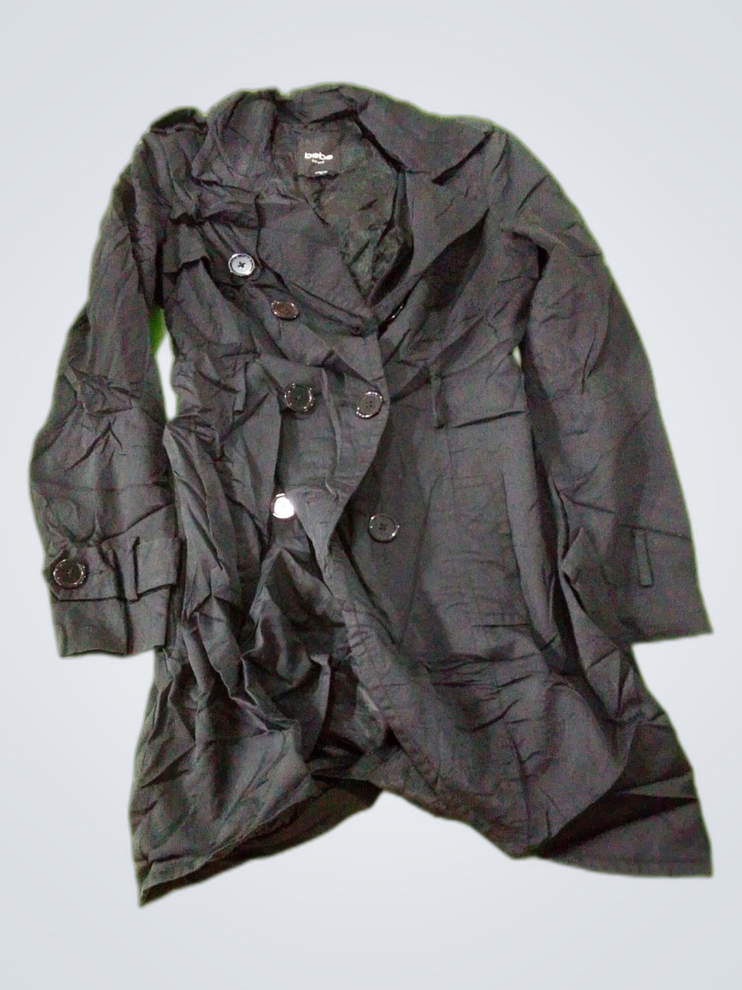 Bebe Black Trench Coat