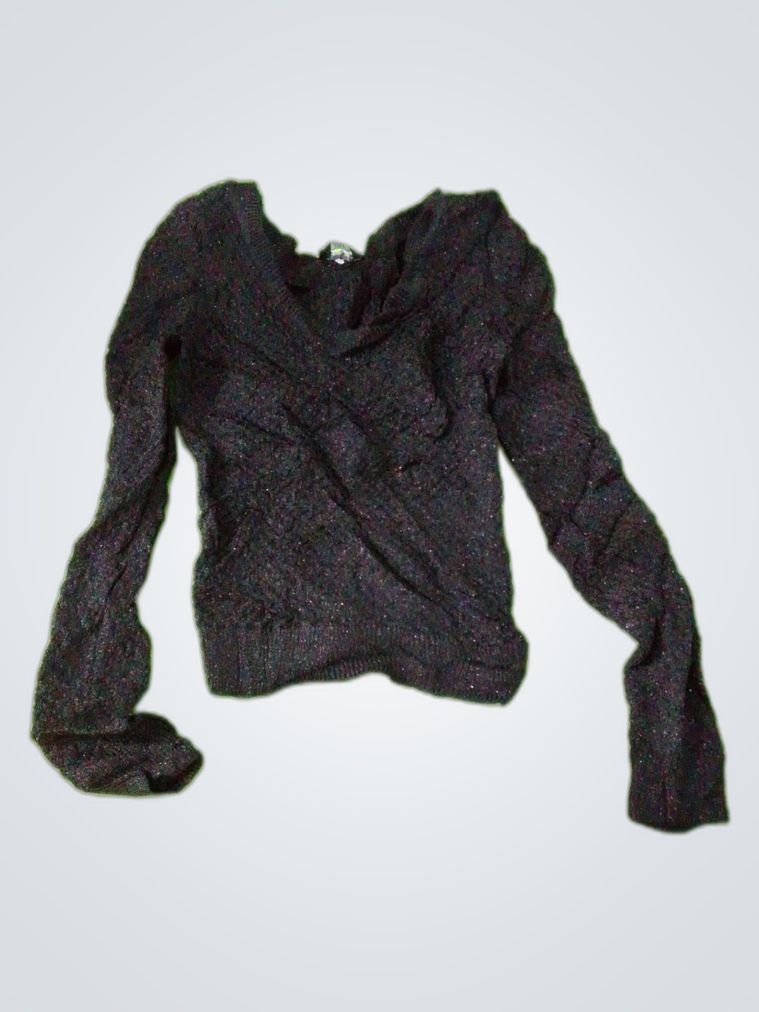 Babey Black Long Sleeve Knit Sweater