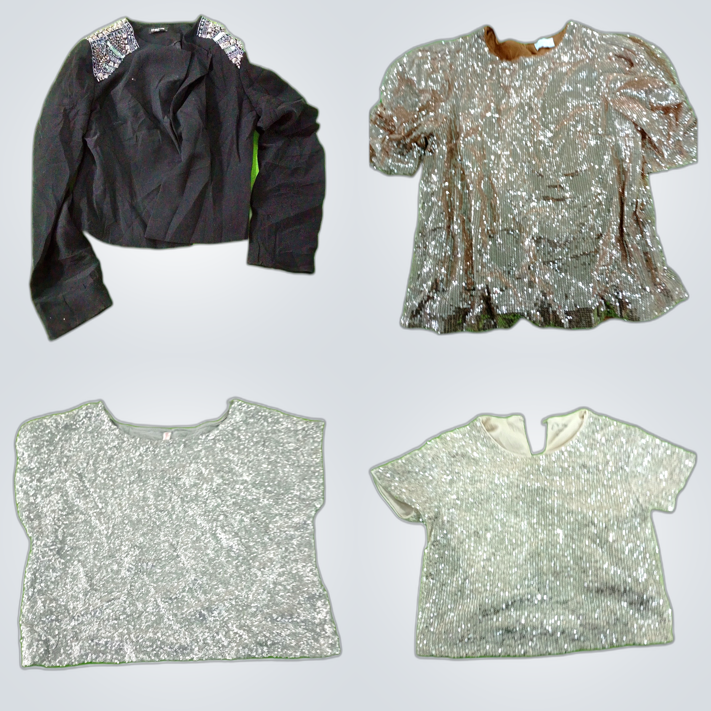 Beaded & Sequined Blouse Bundle - bebe, Zara, Xhil..