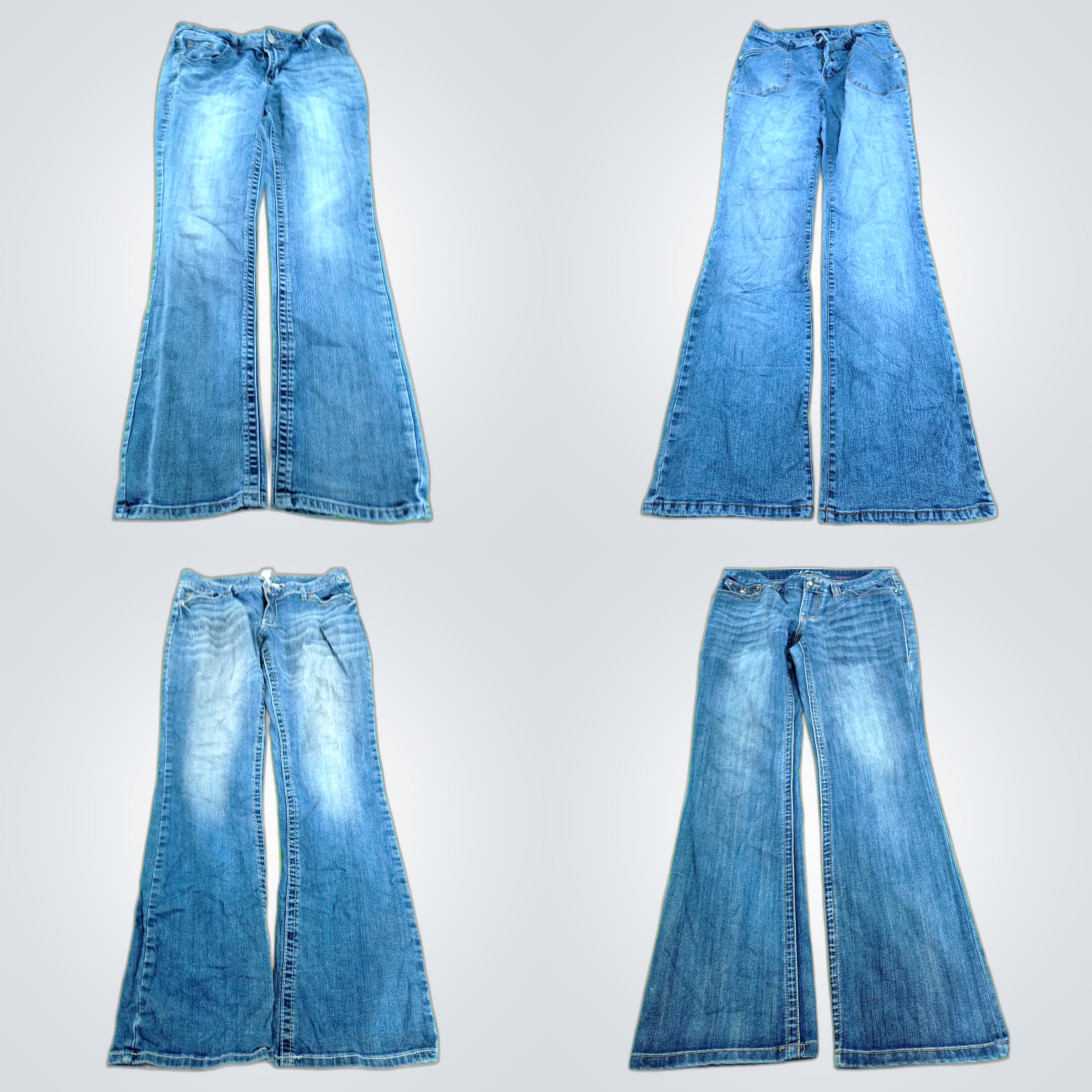 Paquets de jeans évasés
