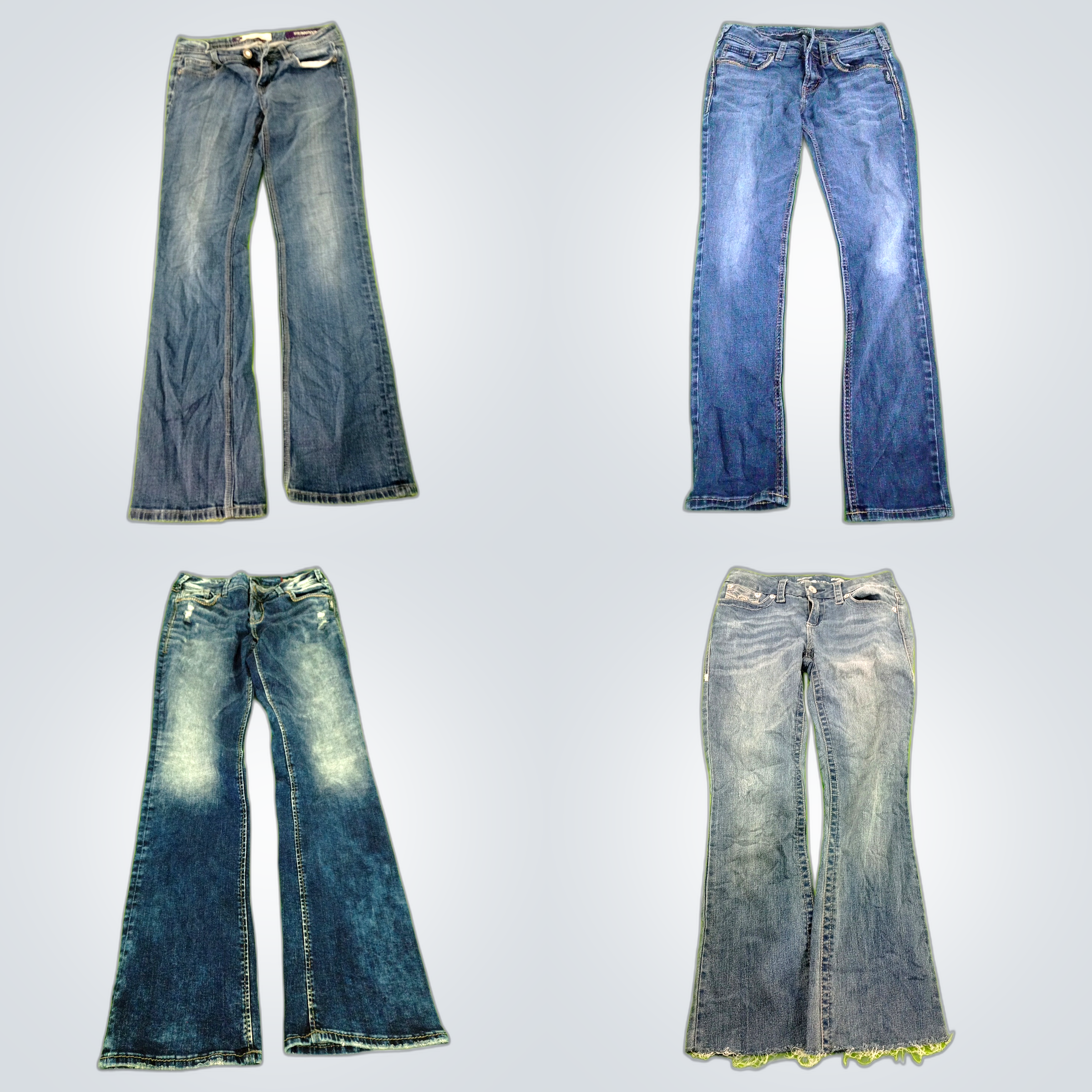 Paquets de jeans en denim