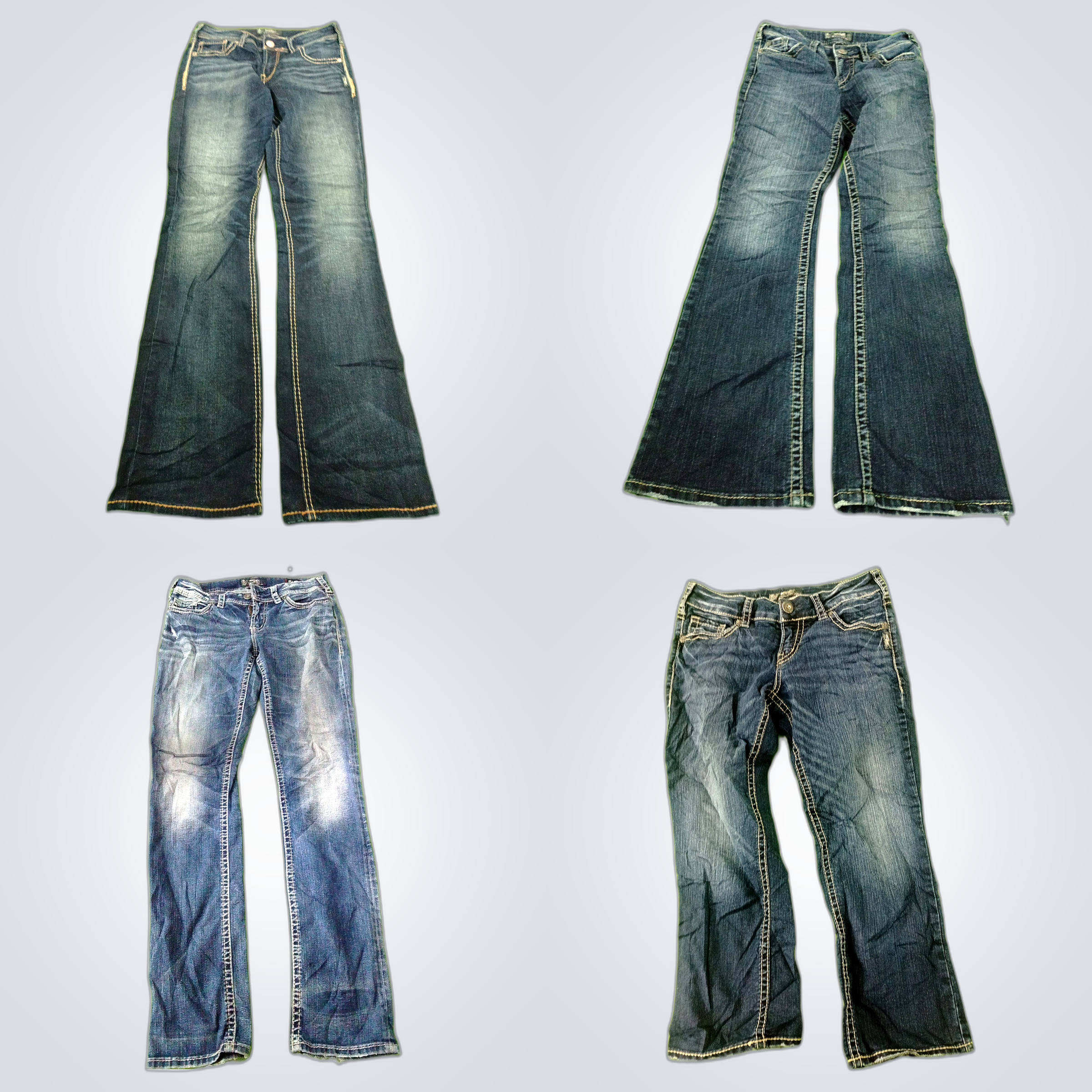 Silver Y2K Jean Bundle