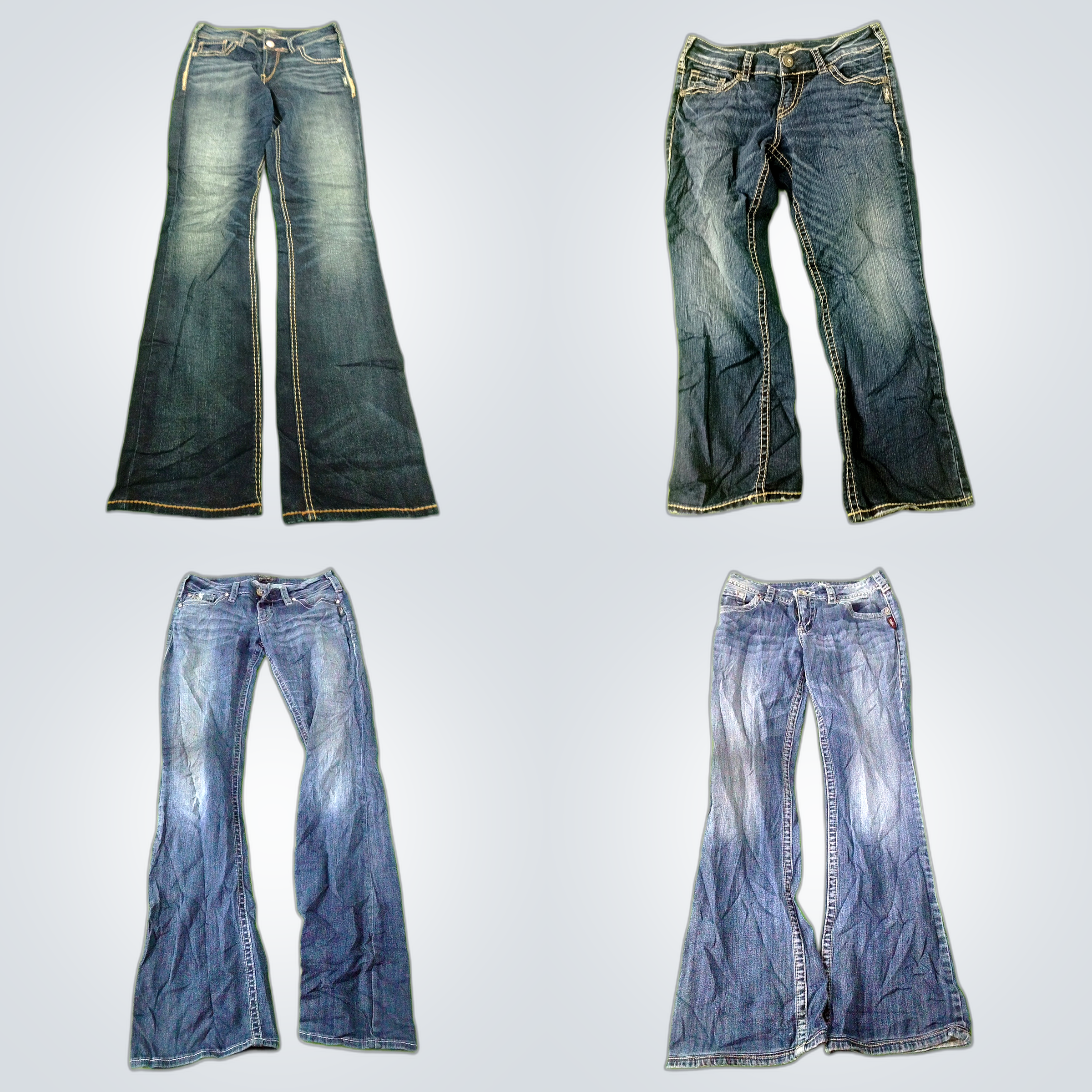 Silver Y2K Jean Bundle