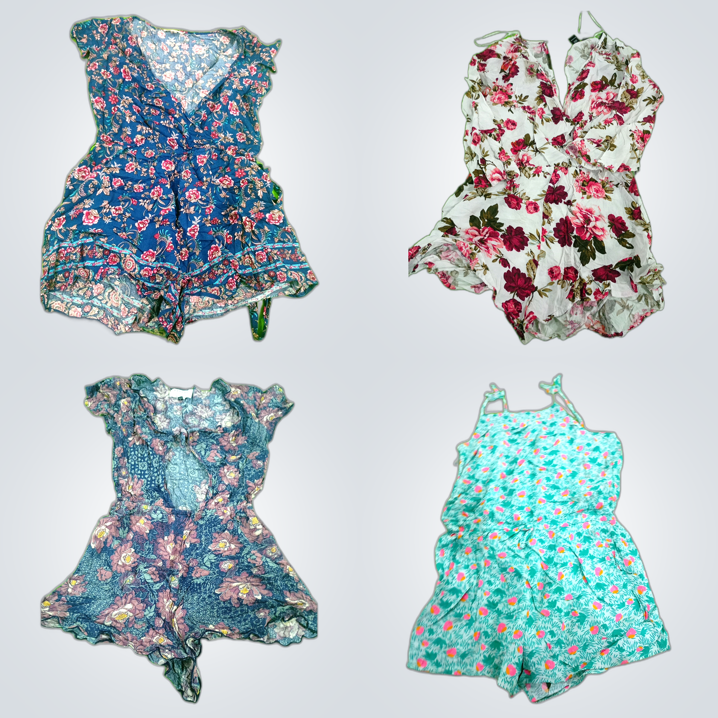Y2k Floral Rompers Dresses