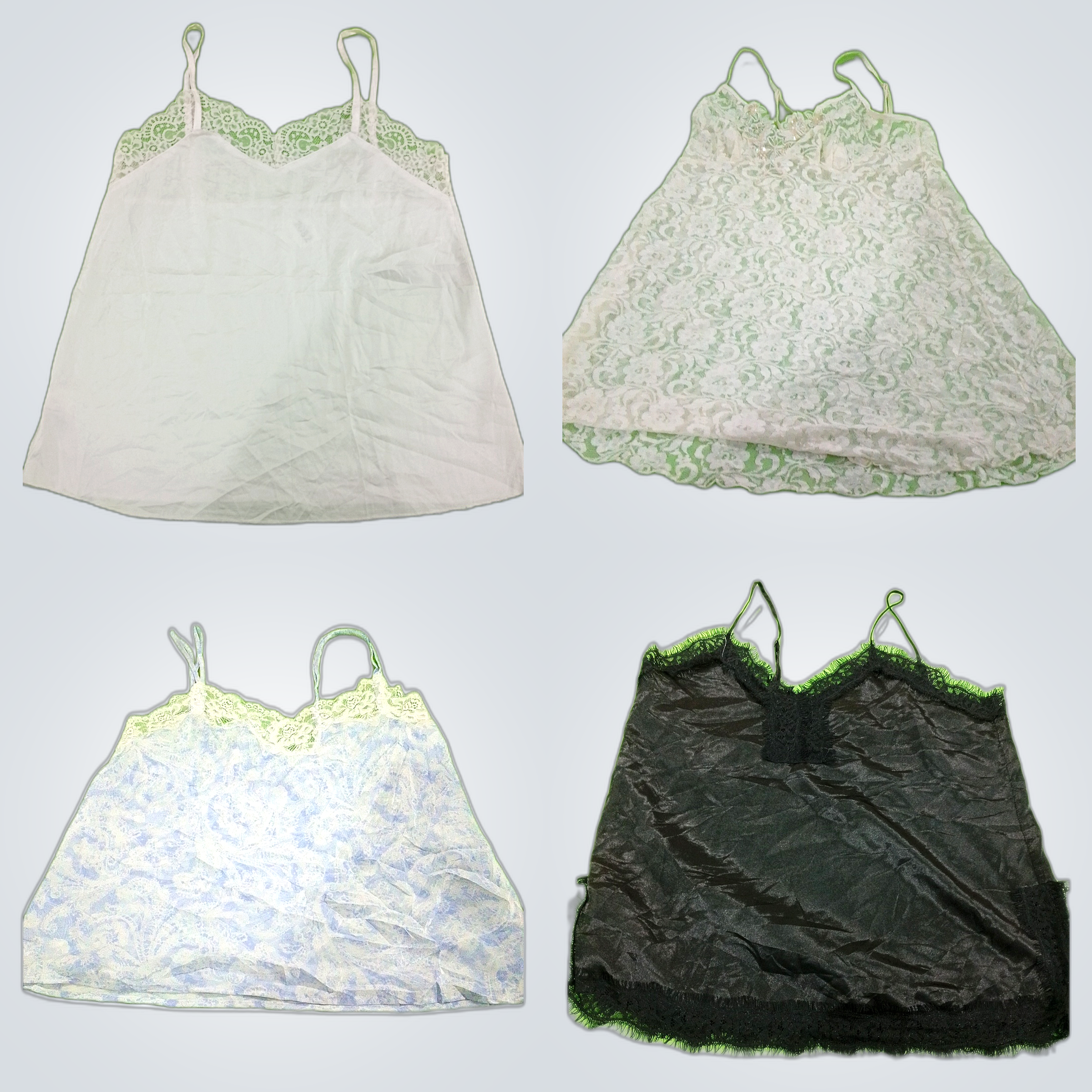 Y2k Lace trim chemis Bundles