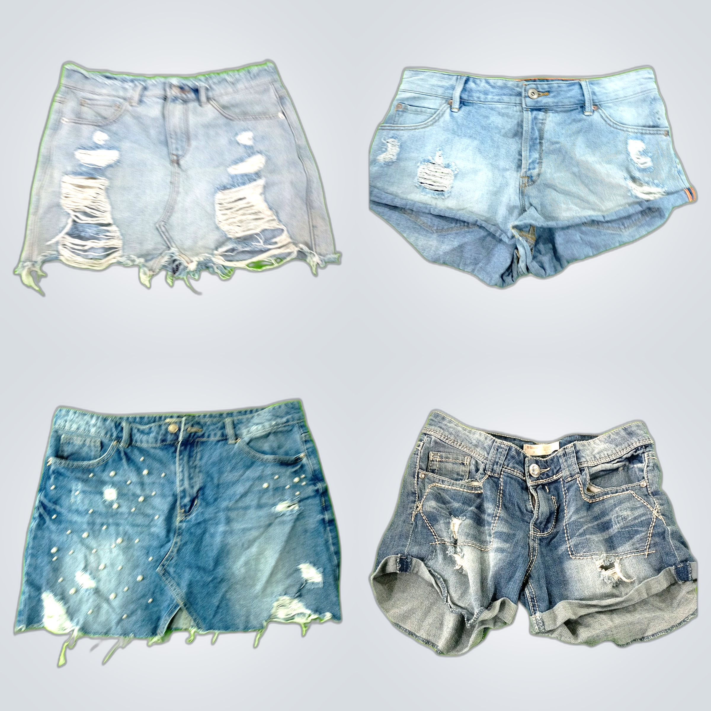 Pacotes de Shorts de Jeans