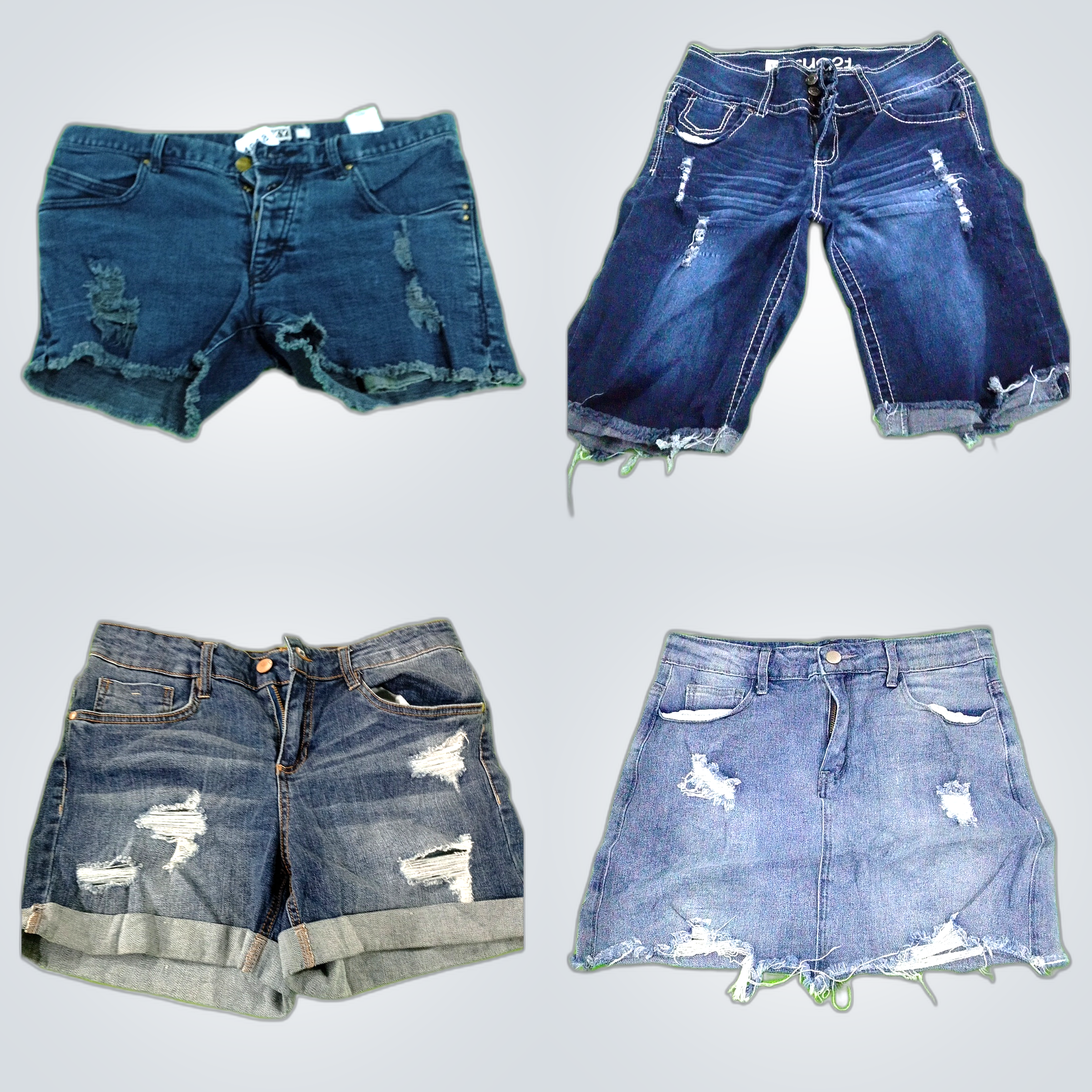 Pacotes de Shorts de Denim