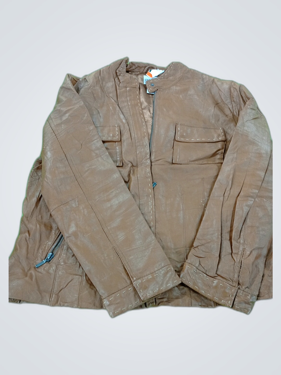 Chico's Tan Leather Jacket