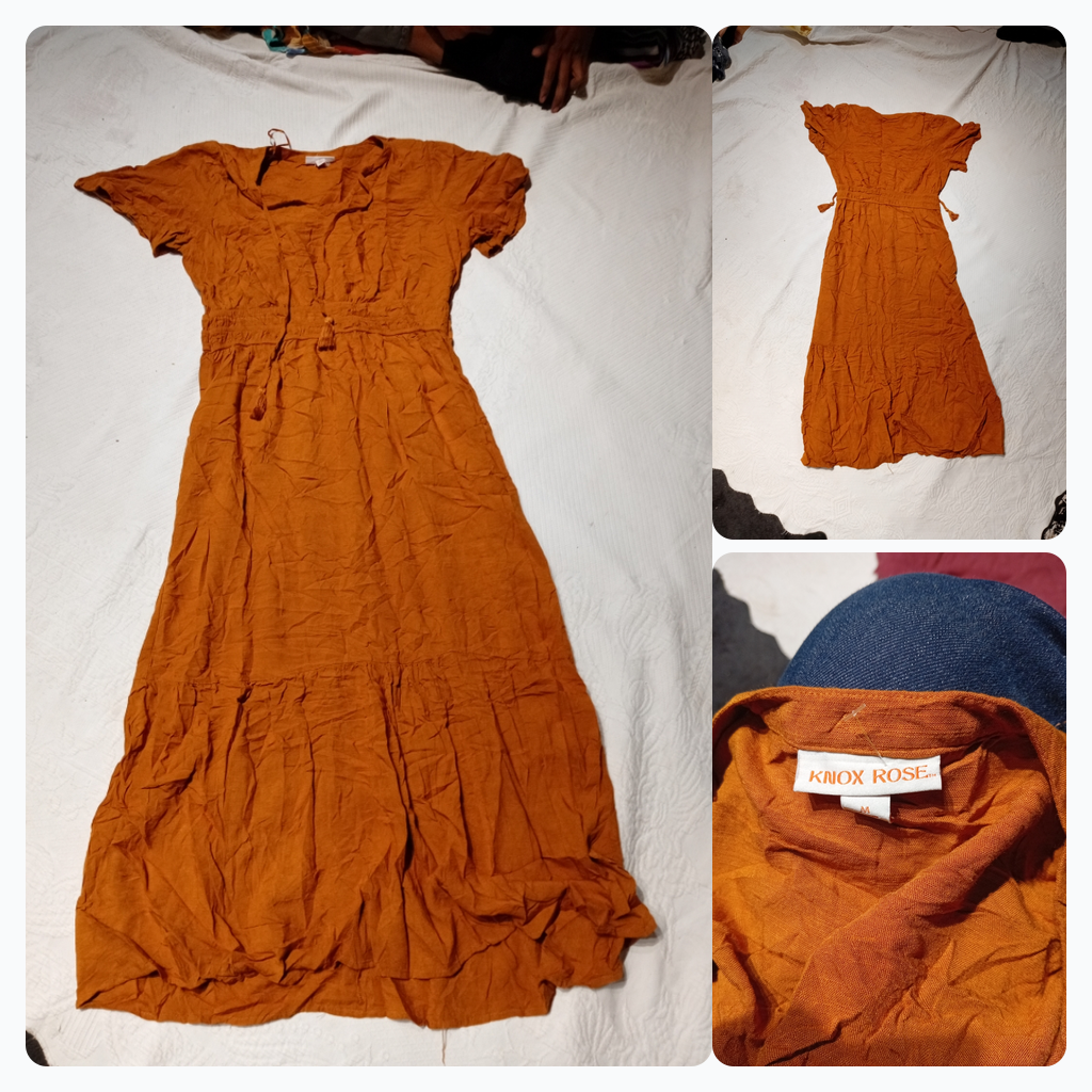Knox Rose Orange Midi Dress