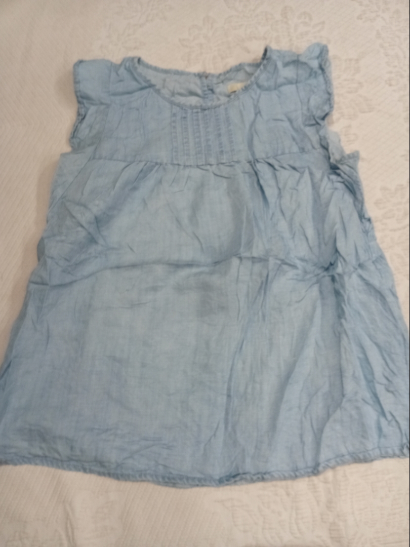 Vestido Sem Mangas Chambray LOFT