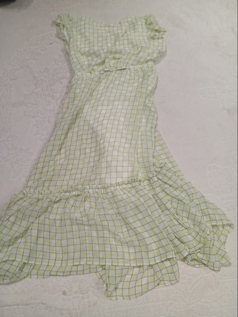 RYEGRASS Vestito a quadri verde e bianco da donna ..