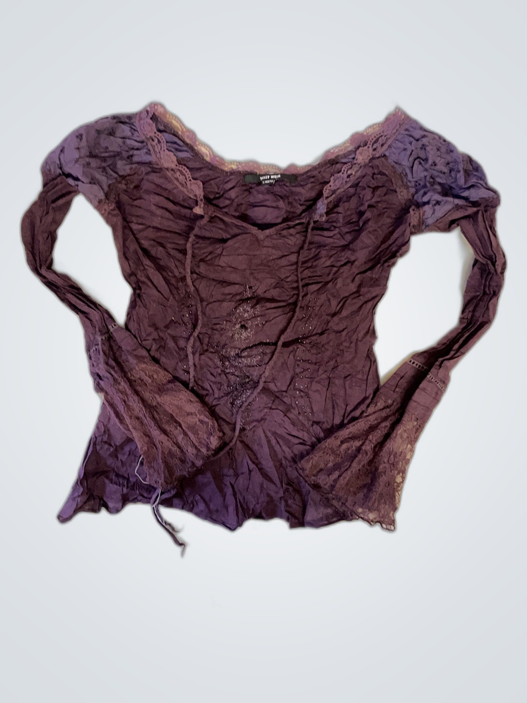 Lila Spitzenoberteil