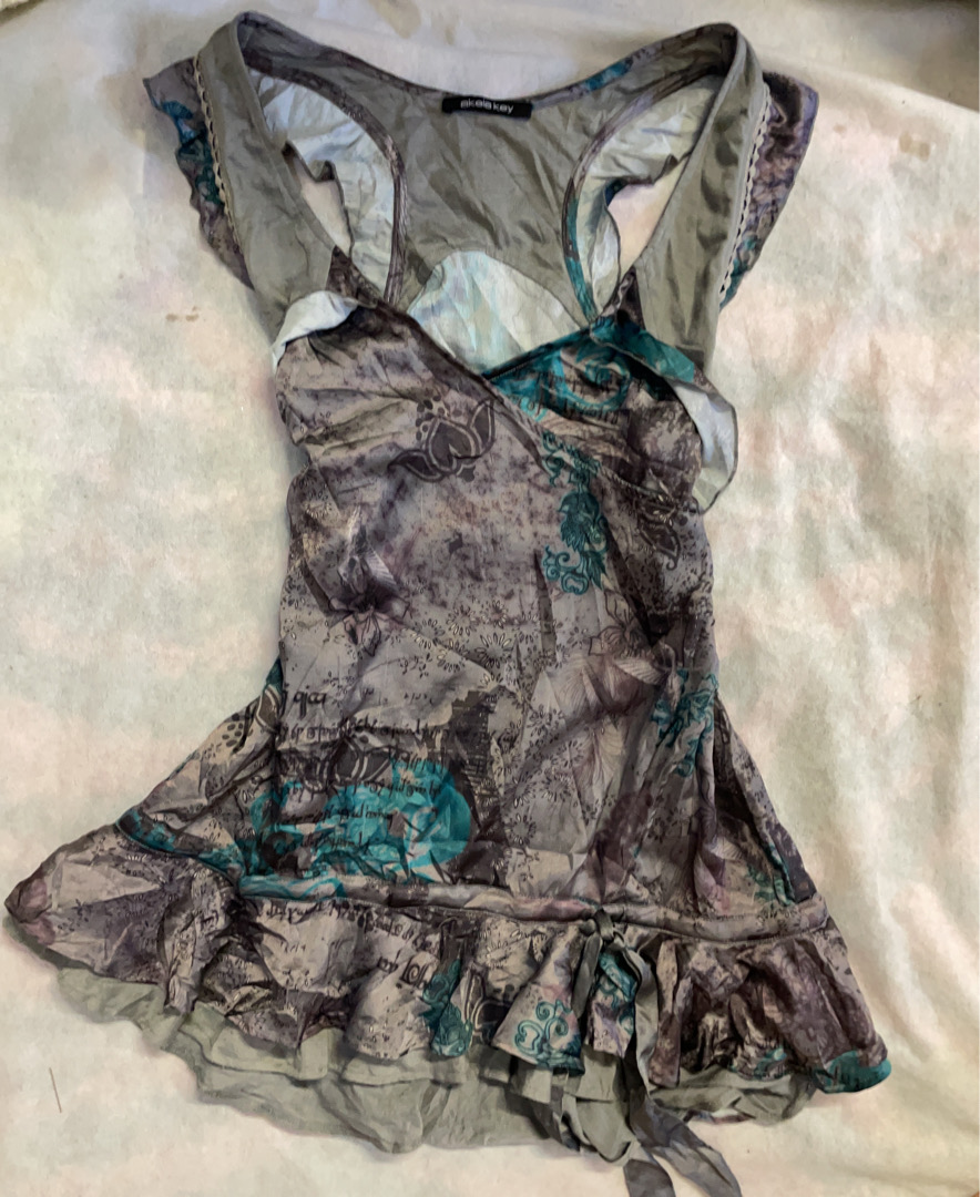 Ekley Bedruckte Ärmellose Bluse