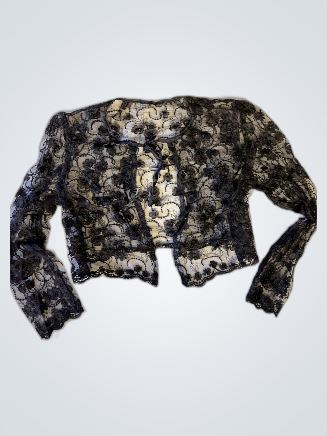 Schwarze Spitzenjacke