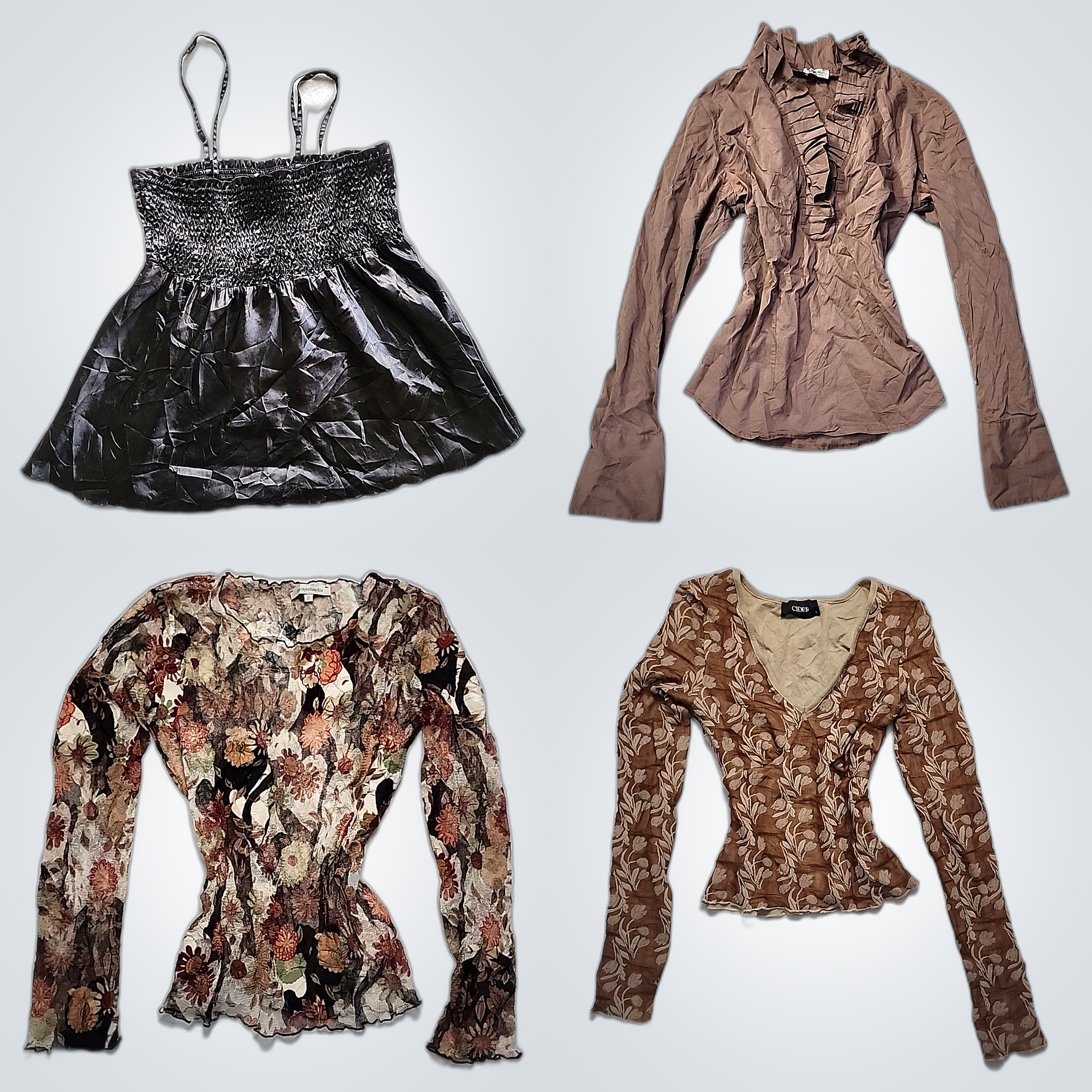 Zara Y2K Ruffle Blouses