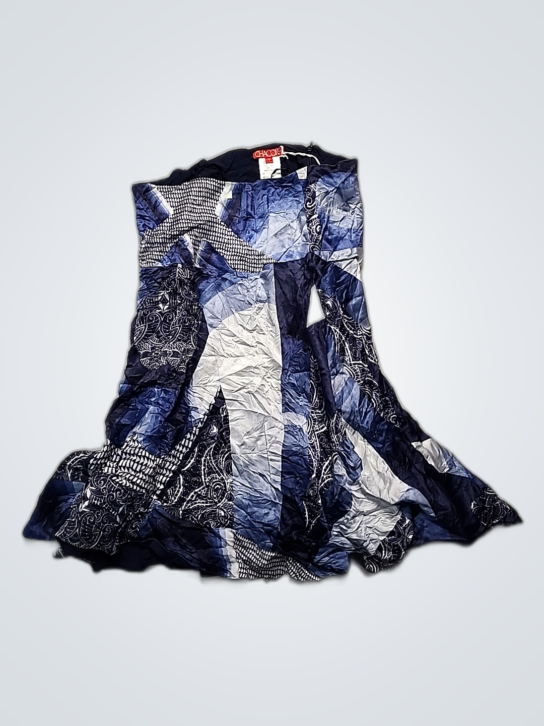 RED Printed Strapless Blouse