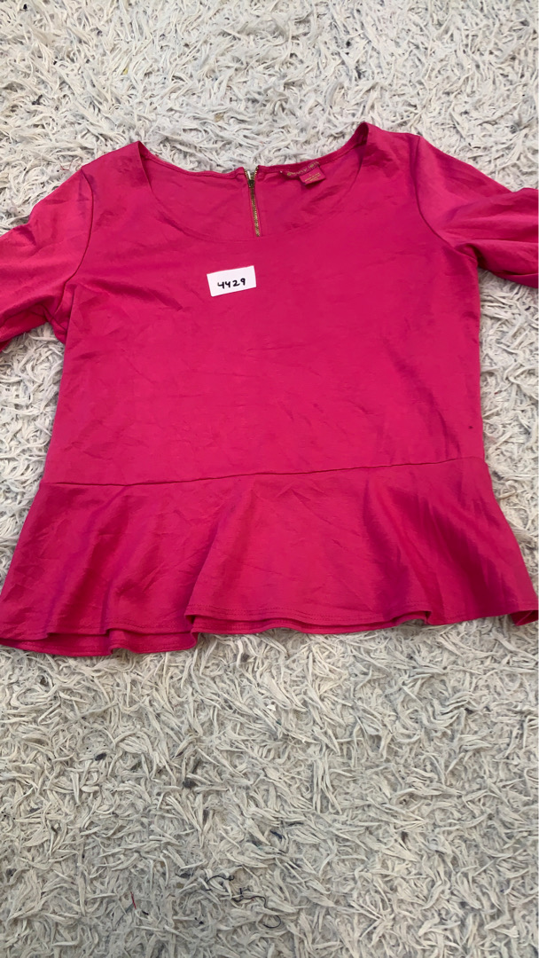 Top à peplum rose