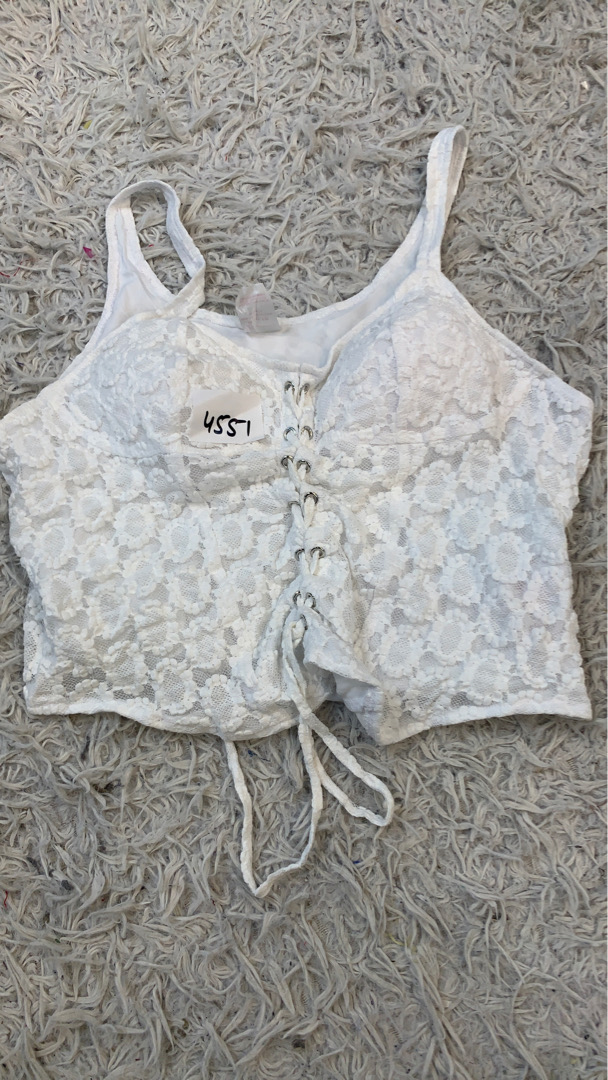 No Boundaries Top de Camisón de Encaje Blanco