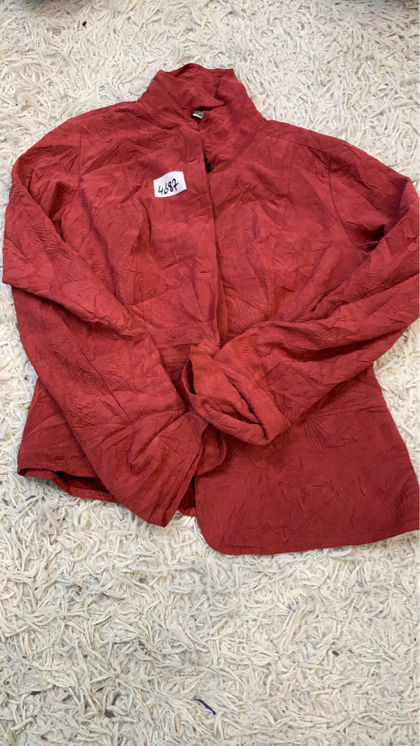 Coldwater Creek Rote Texturierte Jacke