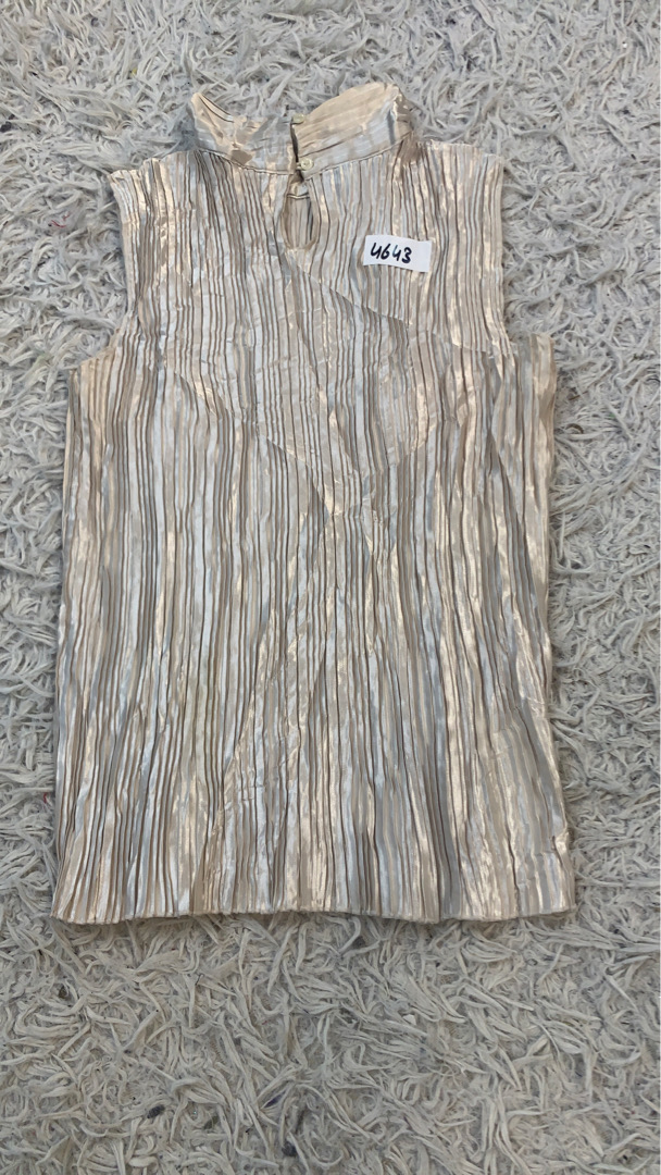 Sleeveless Pleated Top