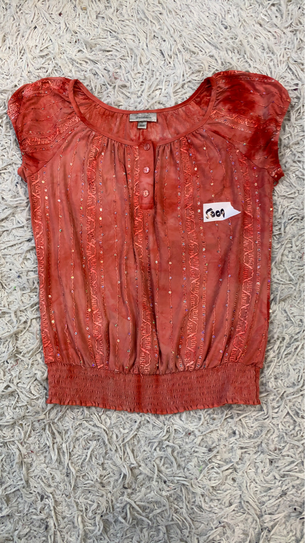Dressbarn Tie-Dye Sequin Top