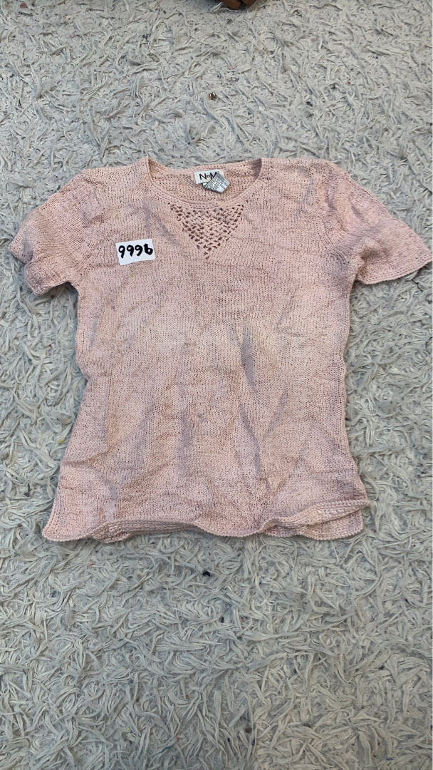 Pink Knit Short Sleeve Top
