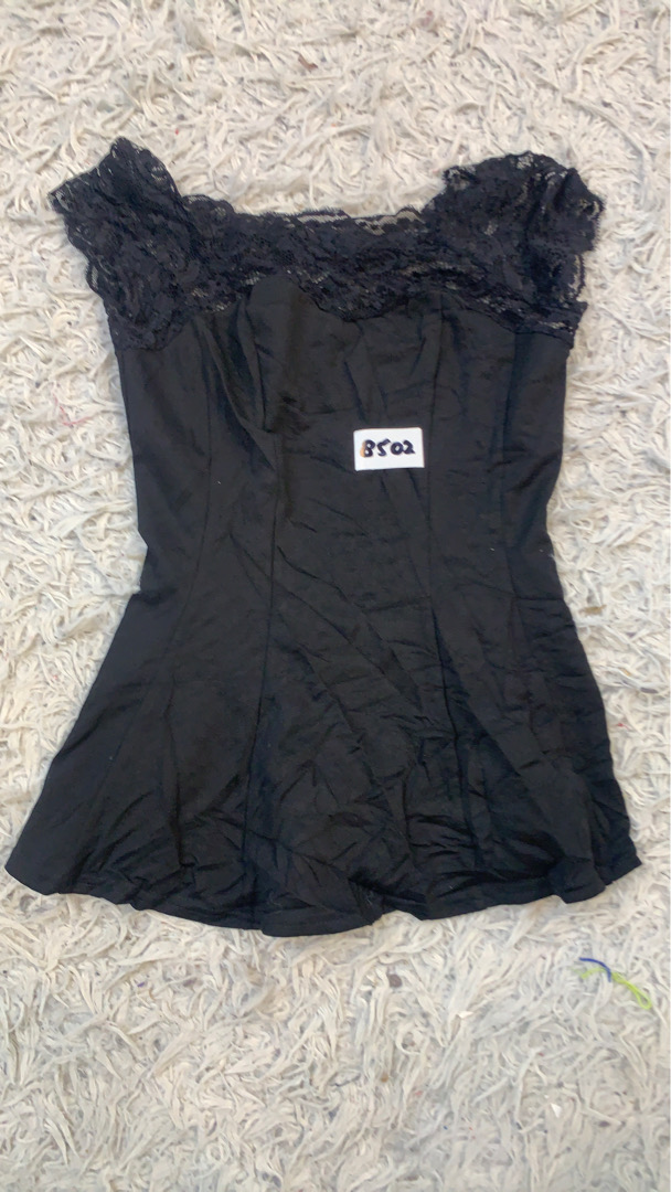 Black Lace Trim Cami Top