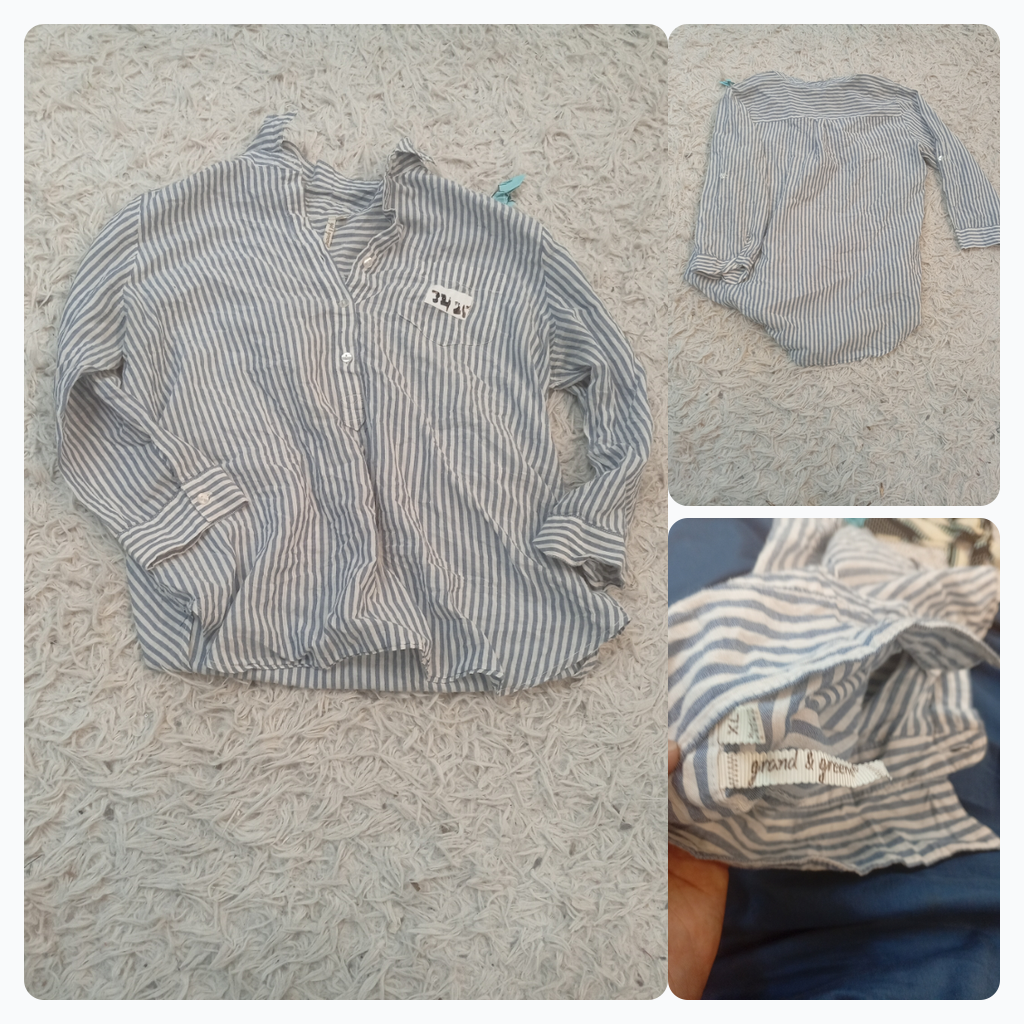 Camisa de botones a rayas