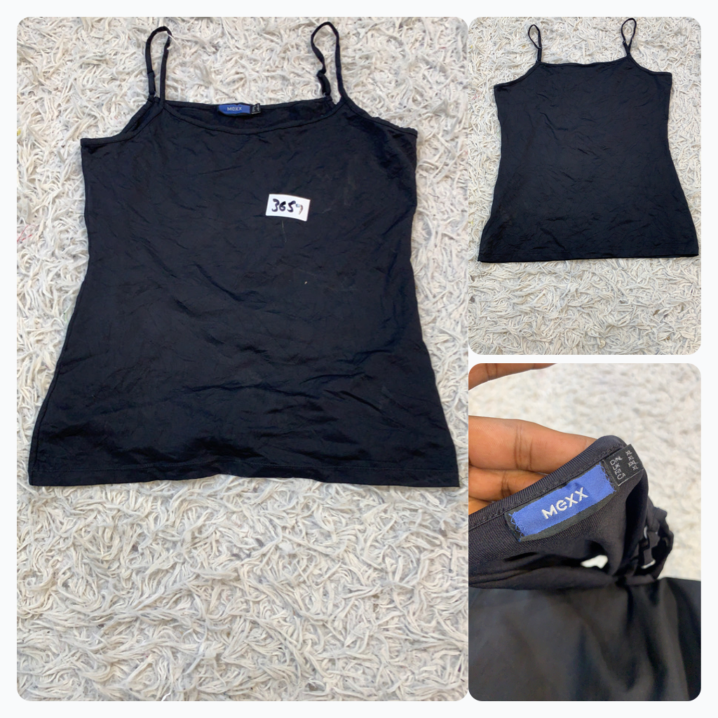 Top de tirantes negro