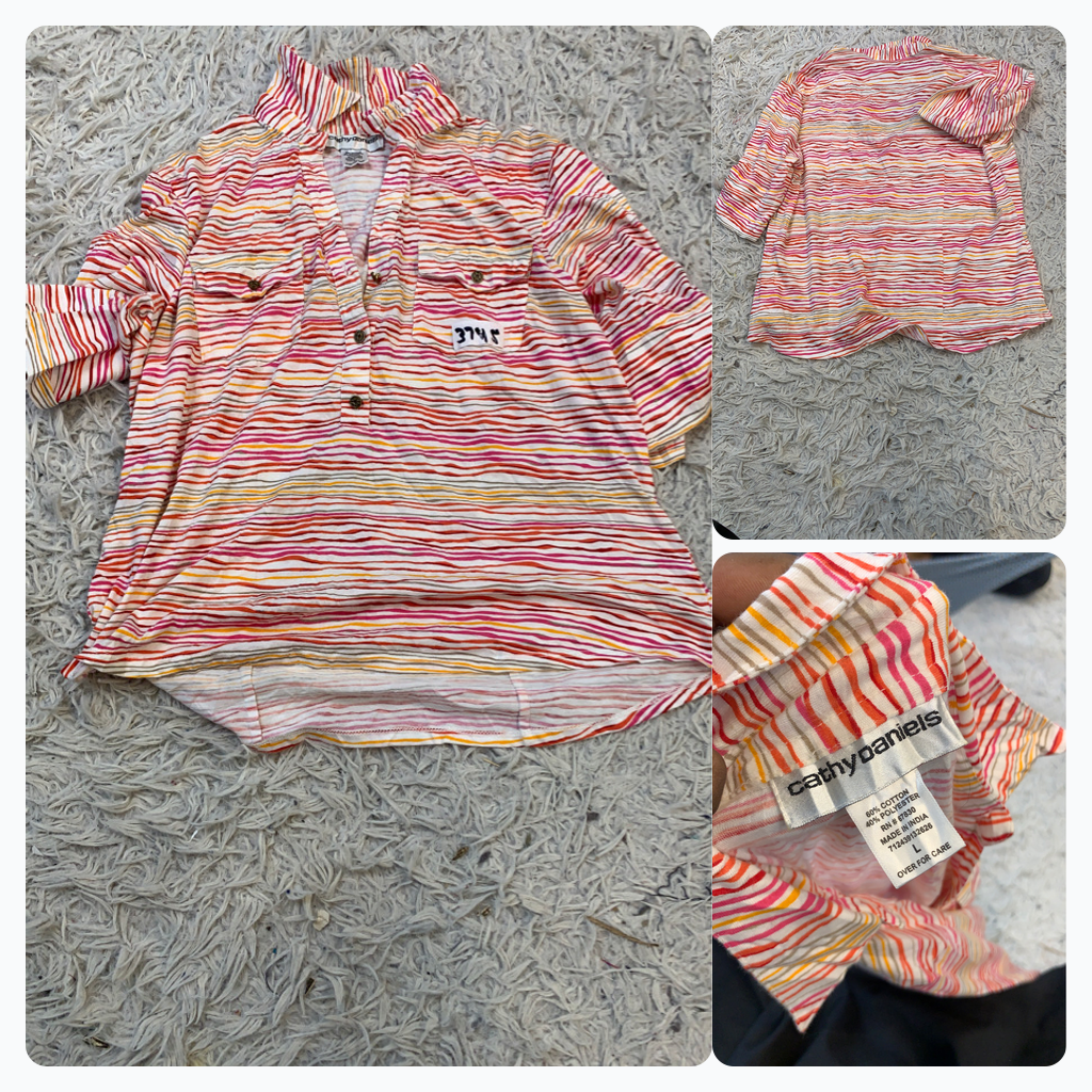 Camisa de botones a rayas
