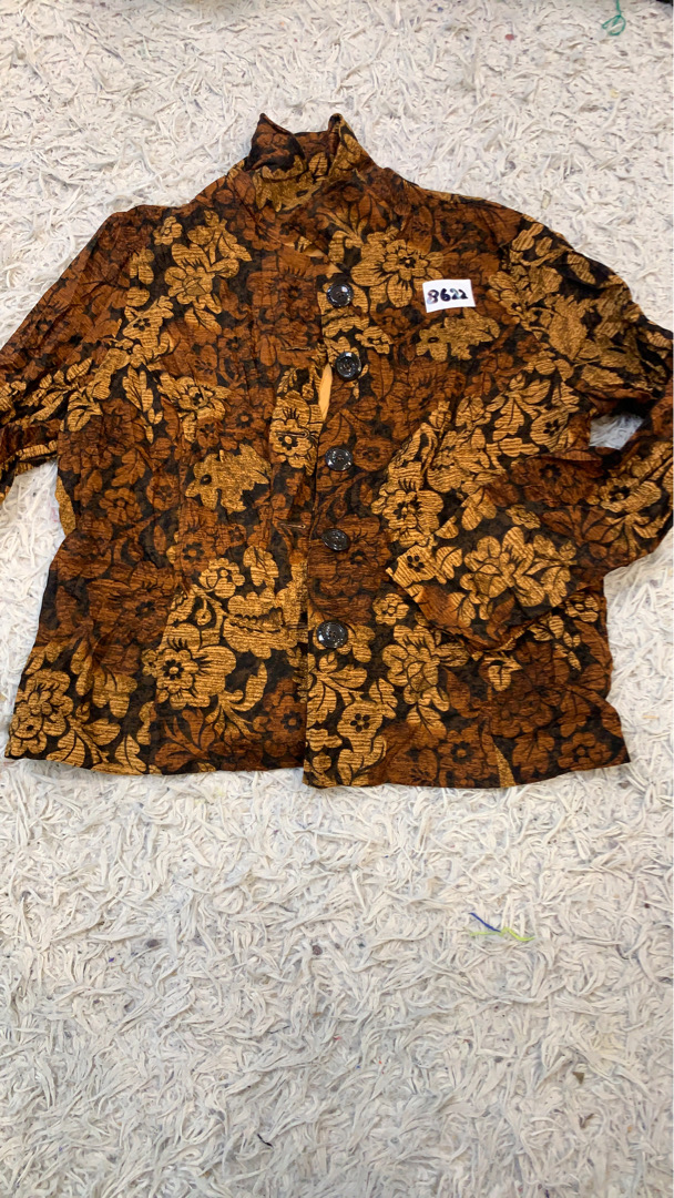 Floral Print Button-Down Jacket