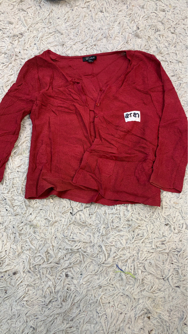 Red Caelian Knit Cardigan