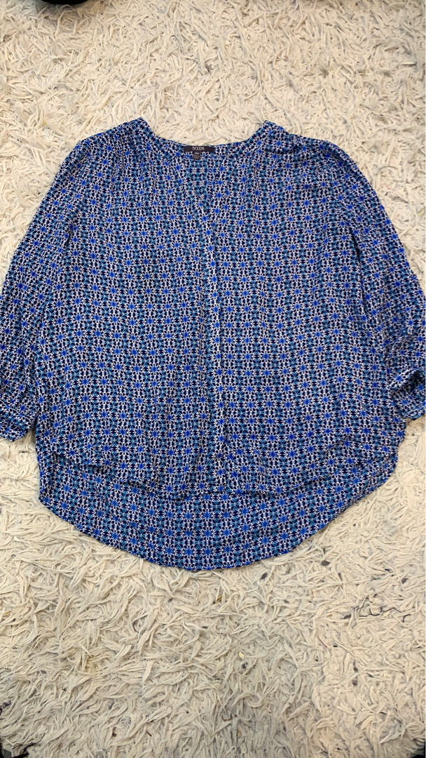 NYDJ Blue Patterned Blouse