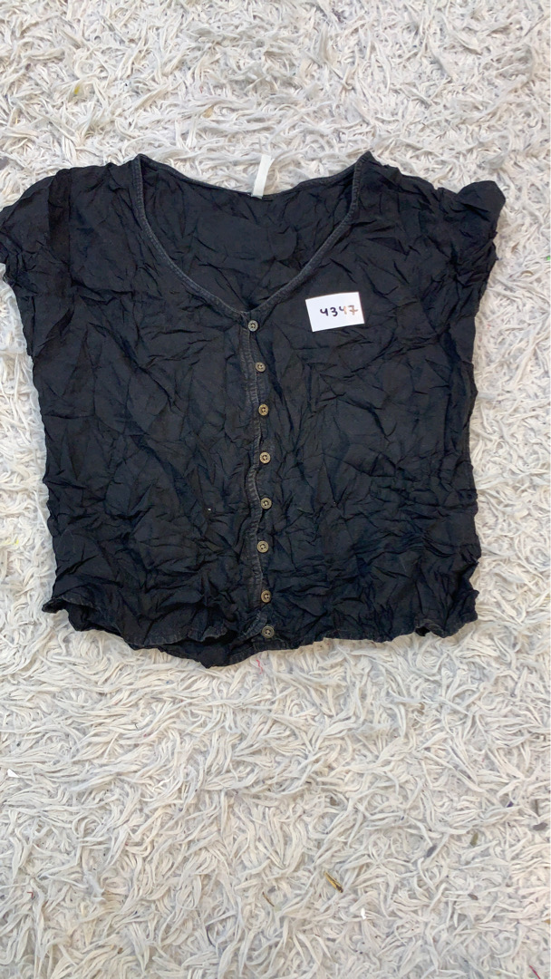 Mudd Black Button-Up Top