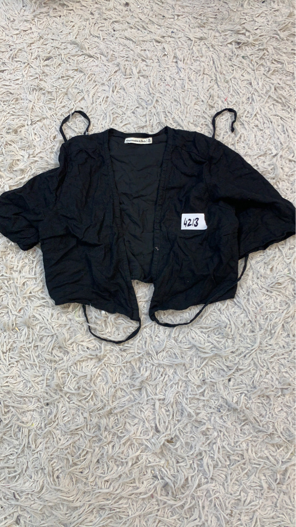 Abercrombie & Fitch Cardigan Noir à Nouer