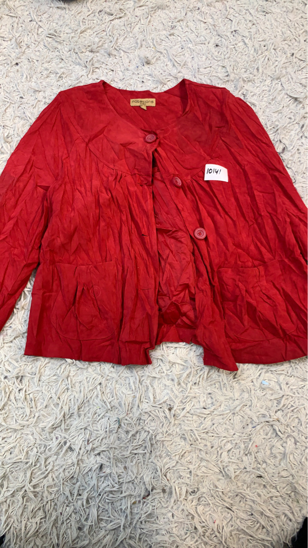Red Button-Down Jacket