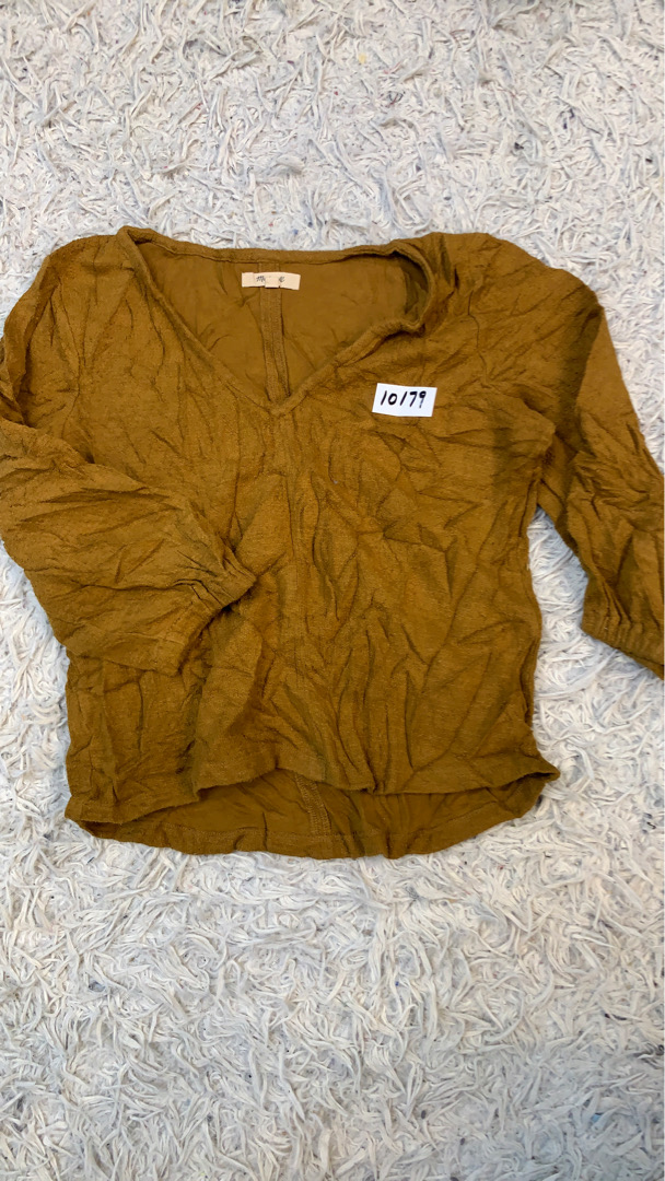 Madewell Brown Long Sleeve Blouse