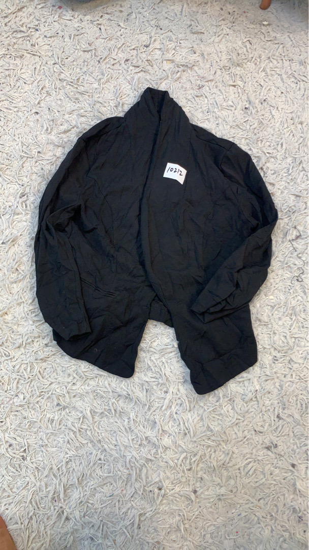 Black Open Front Cardigan