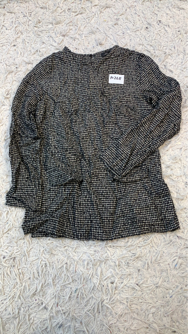 Zara Woman Houndstooth Blouse